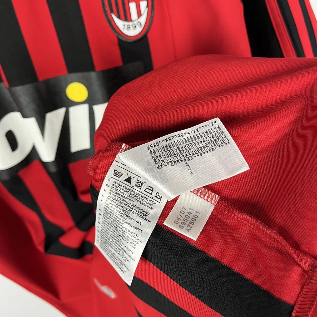 Adidas Vintage Adidas AC Milan BWIN Soccer Jersey Shirt 07/08 Size US L / EU 52-54 / 3 - 11 Thumbnail