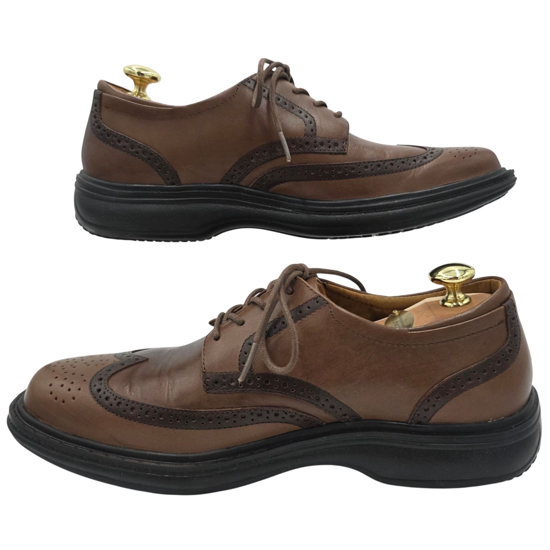 Other Dr. Comfort Wing 8329 Brown Leather Wingtip Derby Mens 9M Size US 9 / EU 42 - 12 Thumbnail