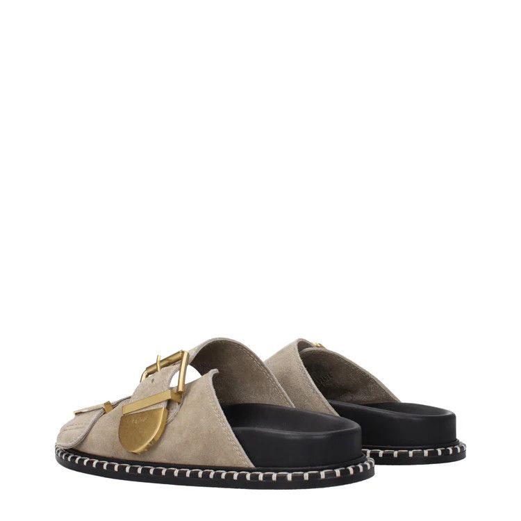 Chloe ob1o1e1024 Suede Slippers in Dark Grey Size US 6 / IT 36 - 4 Thumbnail