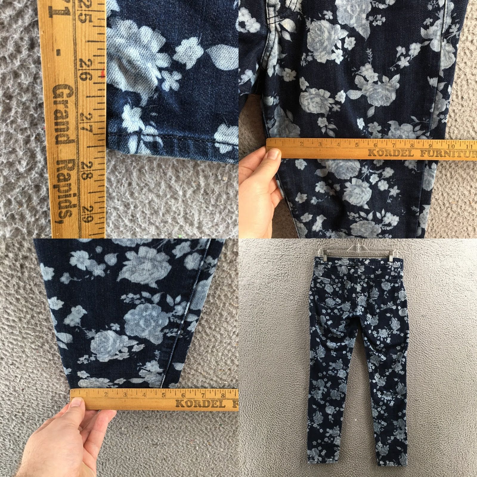 American Eagle Outfitters American Eagle Jegging Jeans Womens 8 Regular Blue Denim Floral Print Low Rise Jeans Womens 8 Regular Blue Floral Print Denim Size 30" / US 8 / IT 44 - 8 Thumbnail
