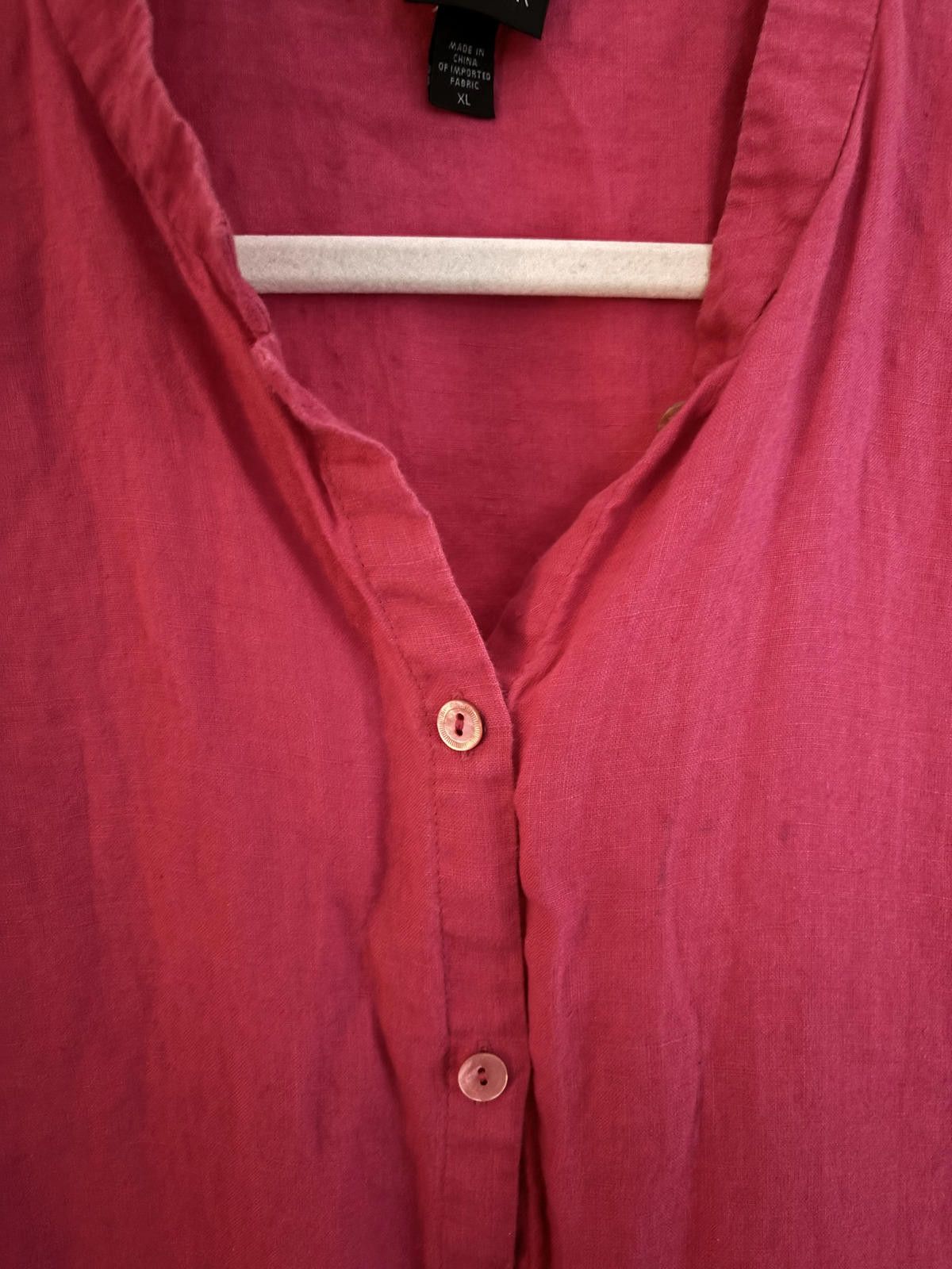 Eileen Fisher Eileen Fisher Women's Button-Up Irish Linen Blouse - XL Size XL / US 12-14 / IT 48-50 - 3 Thumbnail