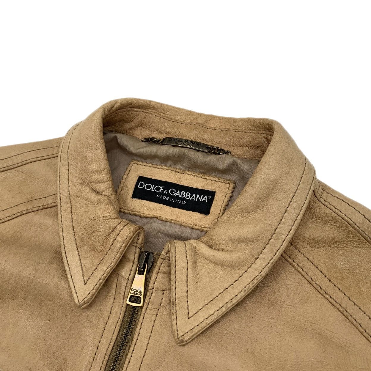 Dolce & Gabbana Dolce&Gabbana Leather Jacket Size US S / EU 44-46 / 1 - 3 Thumbnail