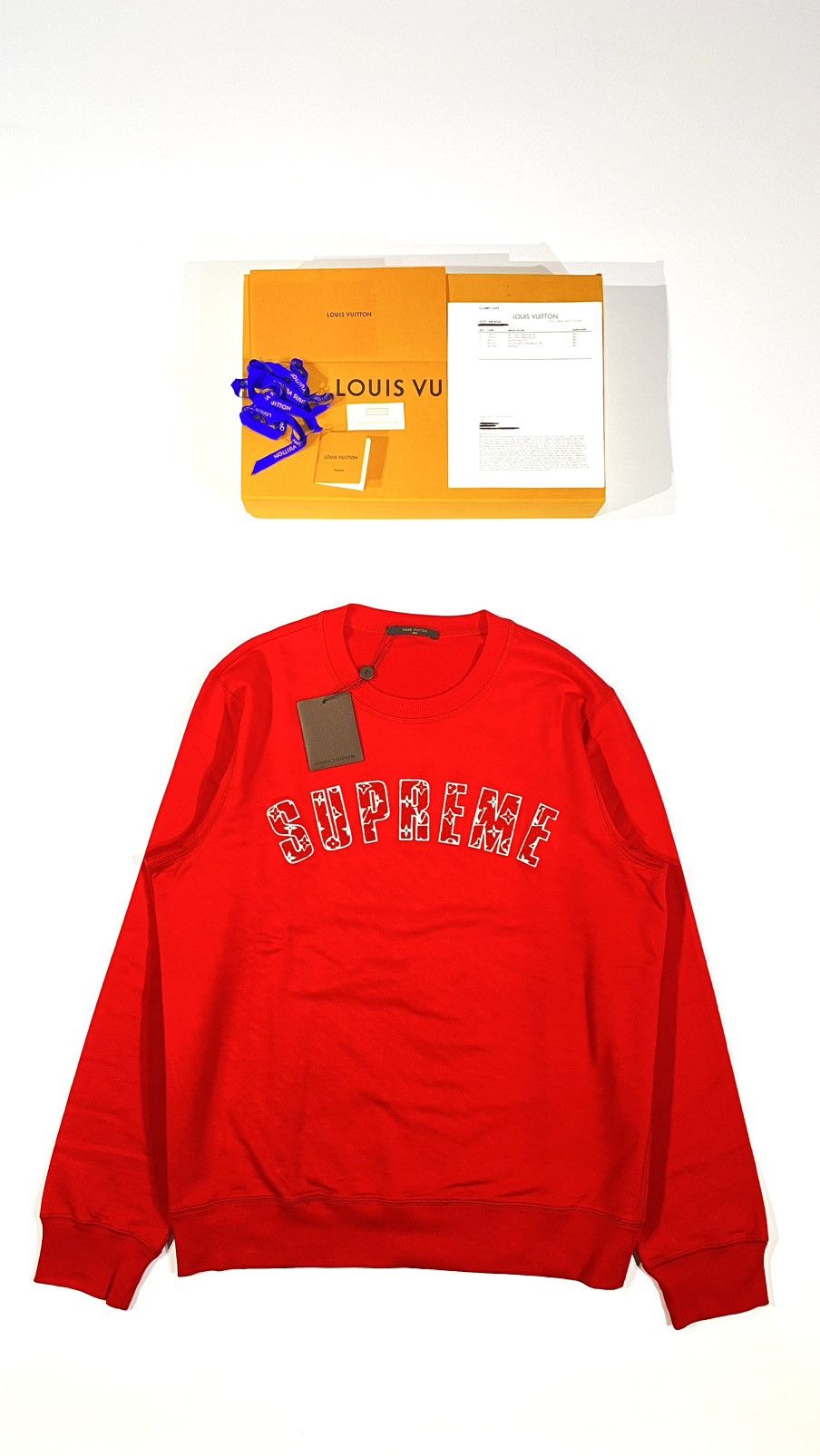 Louis Vuitton × Supreme LOUIS VUITTON X SUPREME XXL Arc Logo crew neck sweatshirt Size US XXL / EU 58 / 5 - 1 Thumbnail