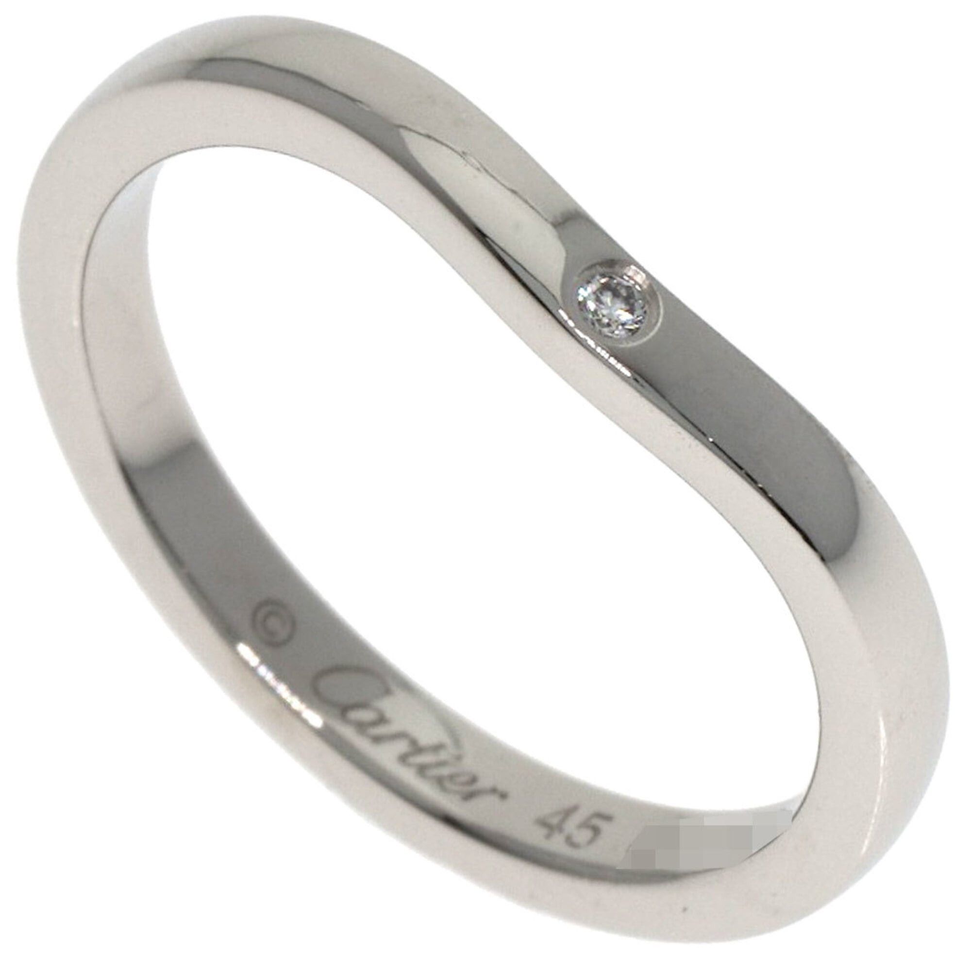 Cartier Cartier Ballerina Wedding 3-Diamond Ring, Size 45, Platinum PT950, Women's. Size ONE SIZE - 1 Thumbnail