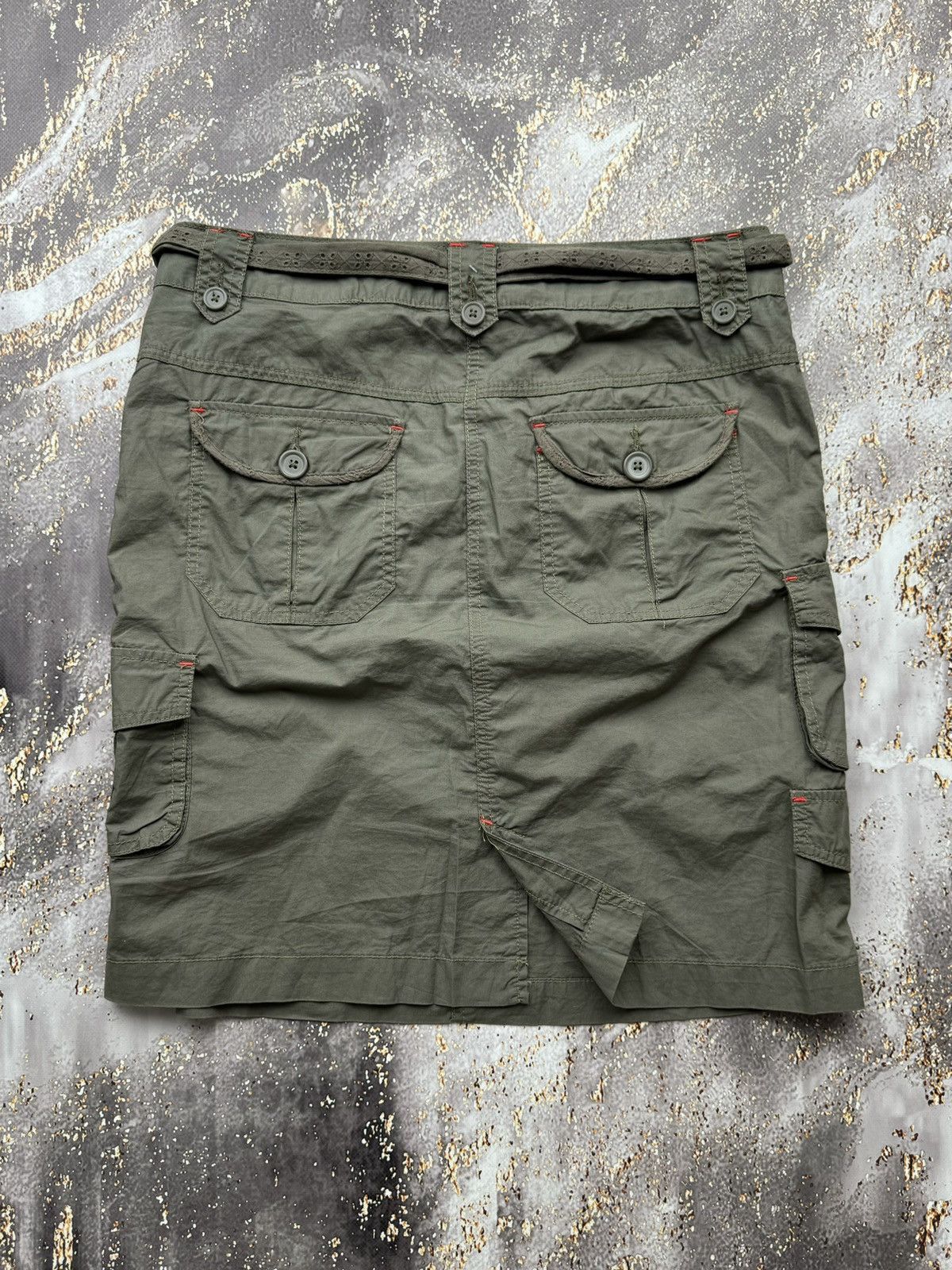 Japanese Brand Vintage Cargo Multi Pocket Mini Skirt Size 30" / US 8 / IT 44 - 7 Thumbnail