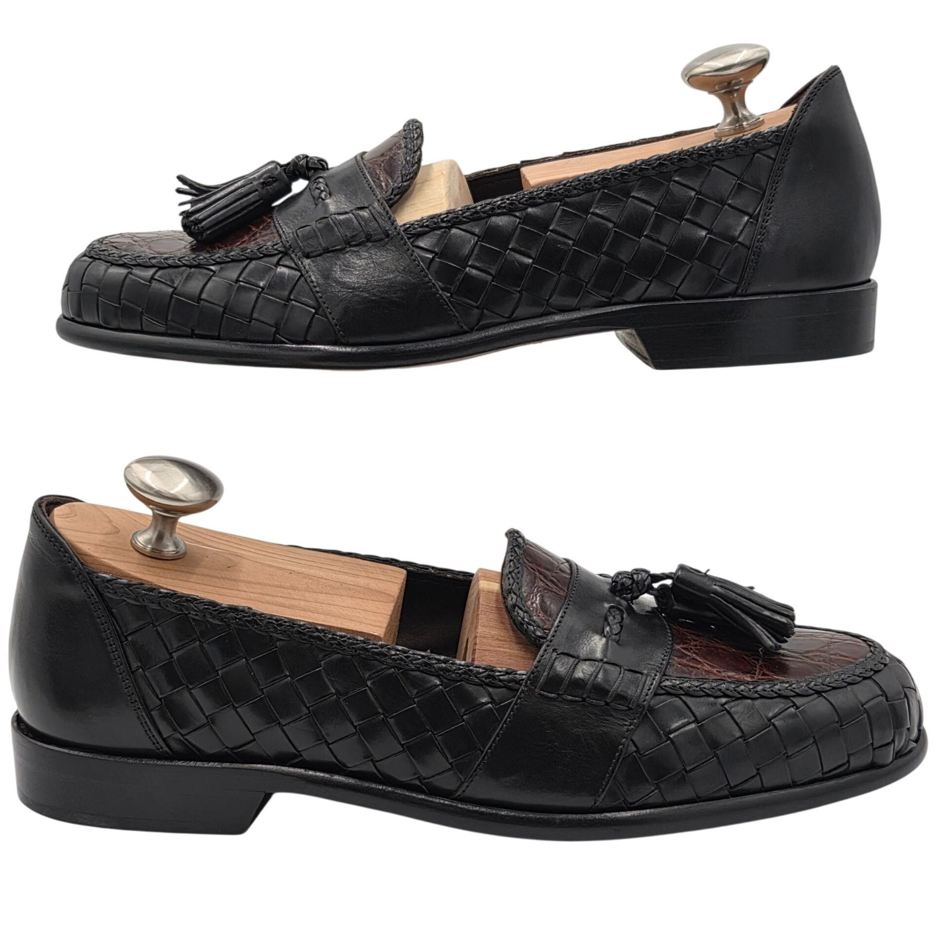 Bragano NEW Vintage Bragano Exotic Crocodile Leather Tassel Loafers Size US 8.5 / EU 41-42 - 6 Thumbnail