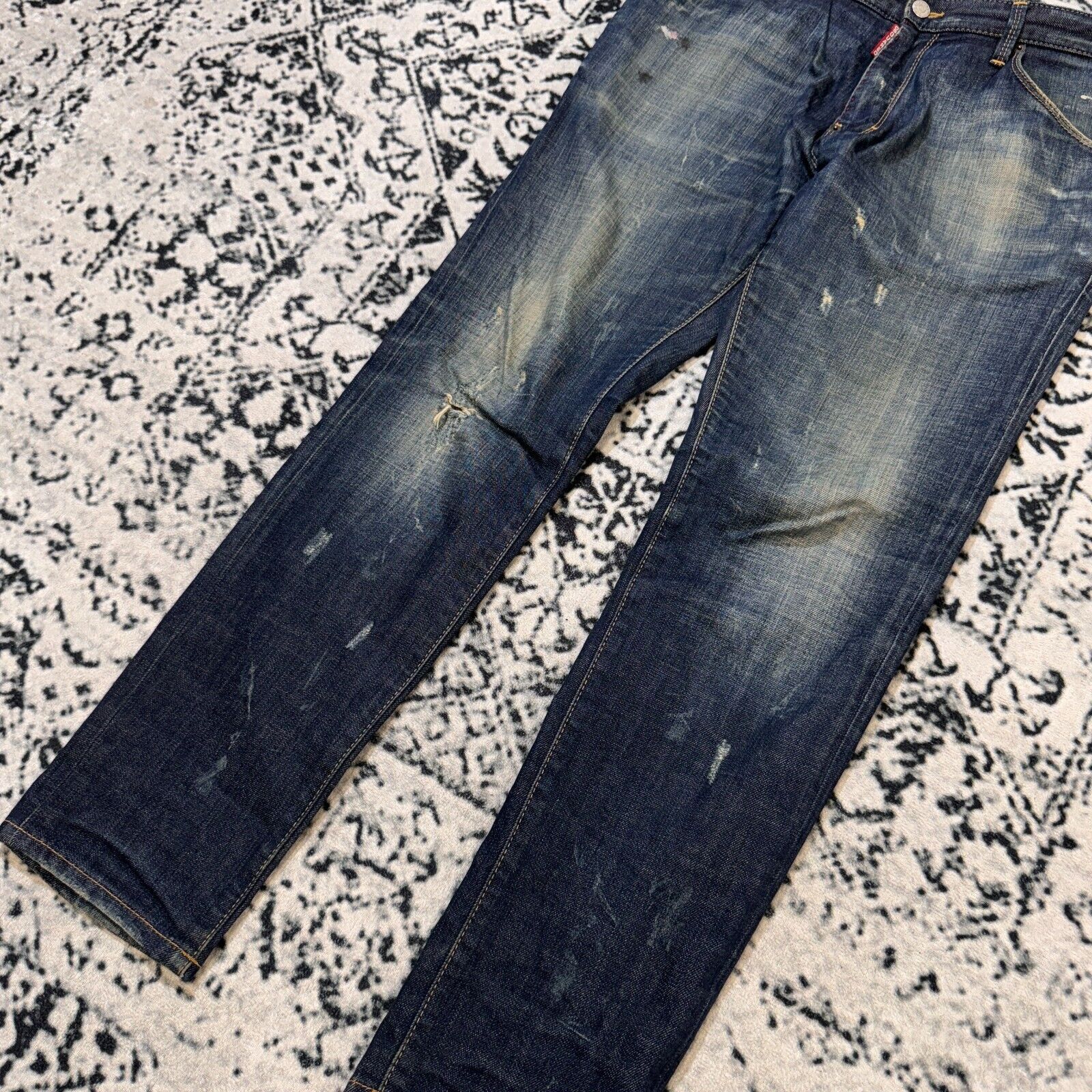 Dsquared2 × Vintage Dsquared2 Blue Cotton Denim Pants Size 48 IT Faded Ripped Size US 35 - 6 Thumbnail