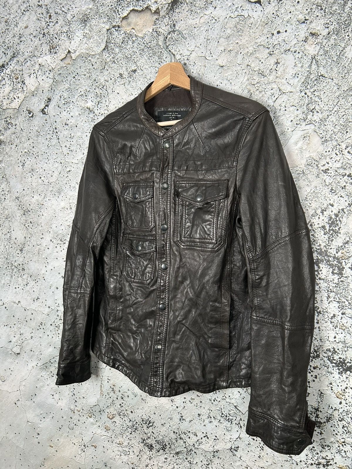 Allsaints Allsaints Brown Leather Jacket Avant Garde Grunge Punk Size US S / EU 44-46 / 1 - 2 Thumbnail