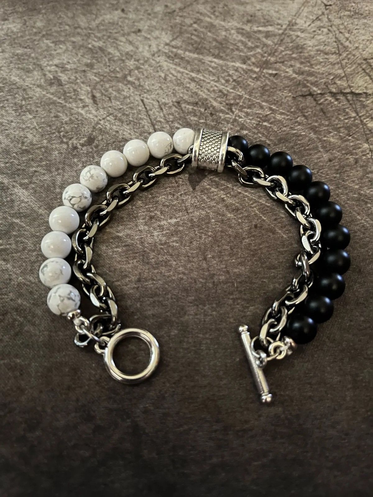 Designer × Jewelry Tiger Eye Stone Beaded Bracelet Stainless Steel Size ONE SIZE - 3 Thumbnail