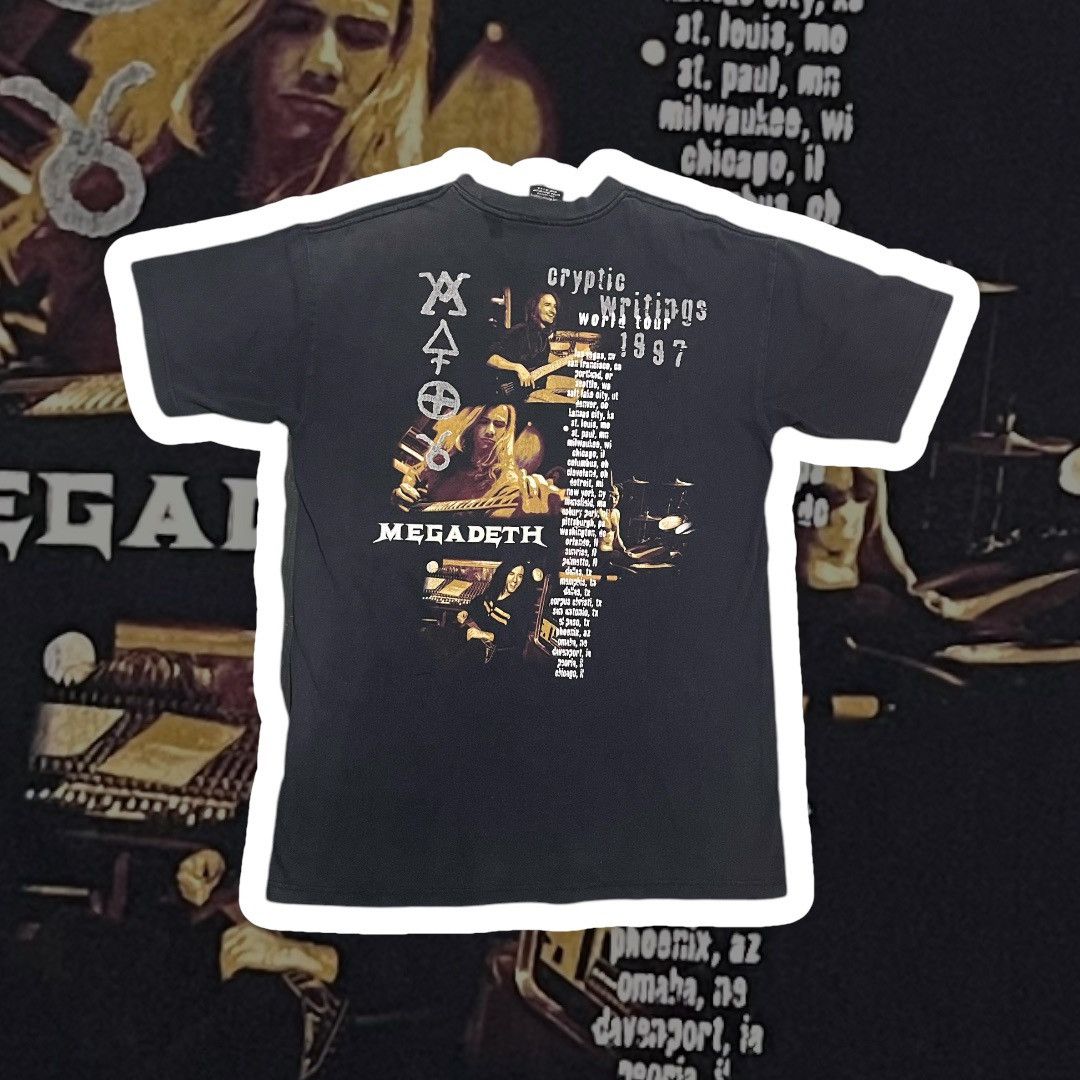 Band Tees × Vintage Megadeth Cryptio Writings Tour 1997 Size US L / EU 52-54 / 3 - 2 Thumbnail