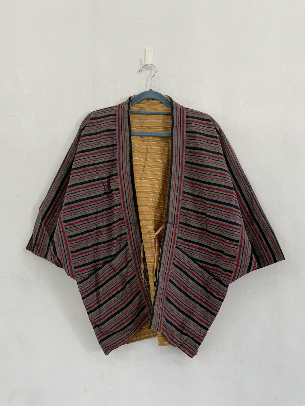 Vintage Vintage Reversible Striped Classic Japan Kimono Size US XL / EU 56 / 4 - 1 Thumbnail