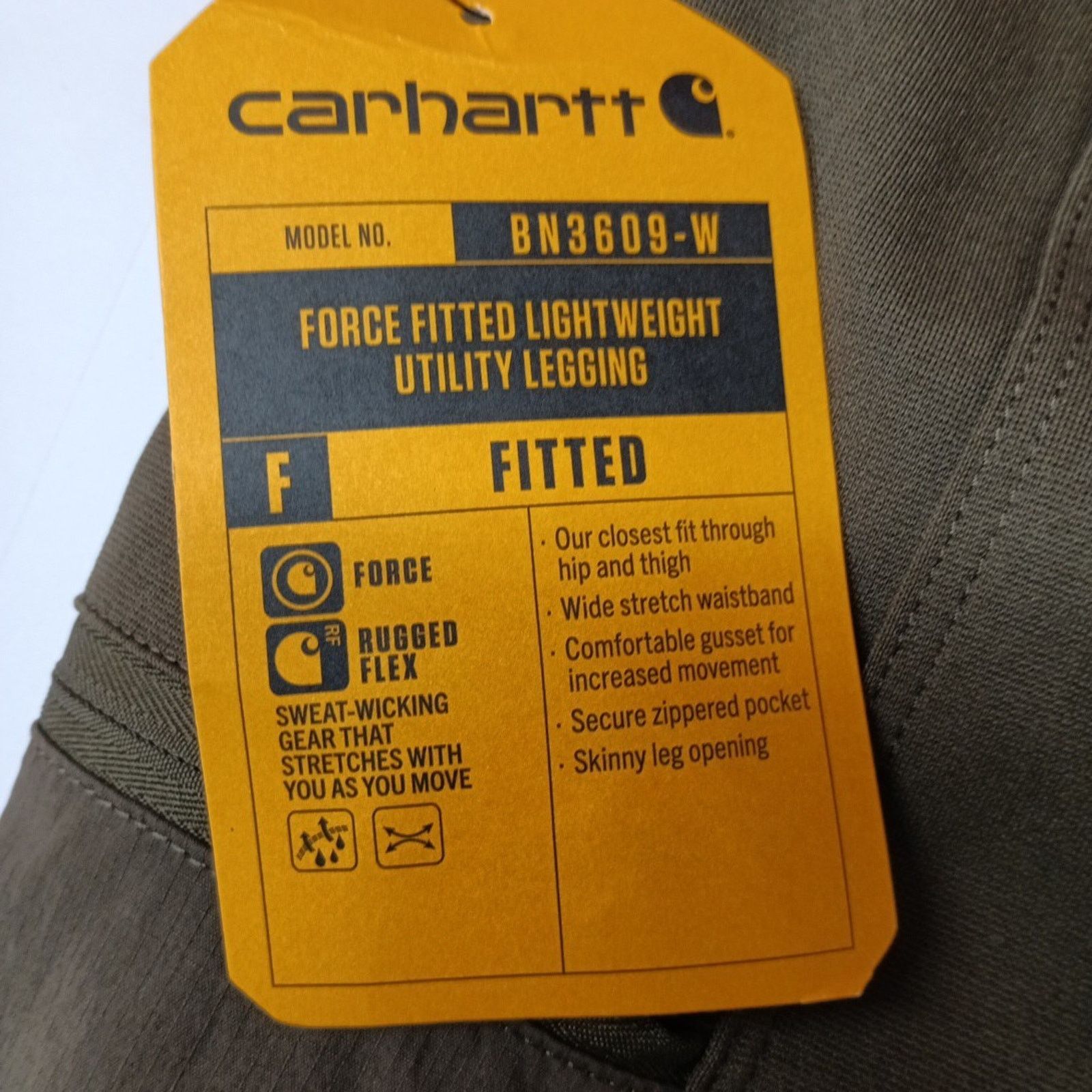Carhartt Carhartt Women's Leggings Force Fitted Utility Size ST Green Size 28" / US 6 / IT 42 - 5 Thumbnail