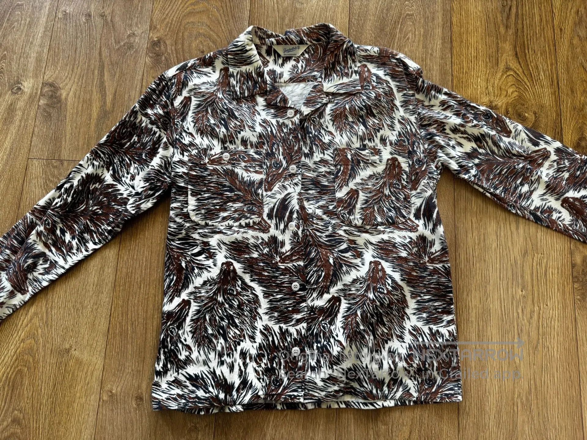 Japanese Brand Tenderloin Classic Brown Wolf Shirt. Size US S / EU 44-46 / 1 - 2 Thumbnail