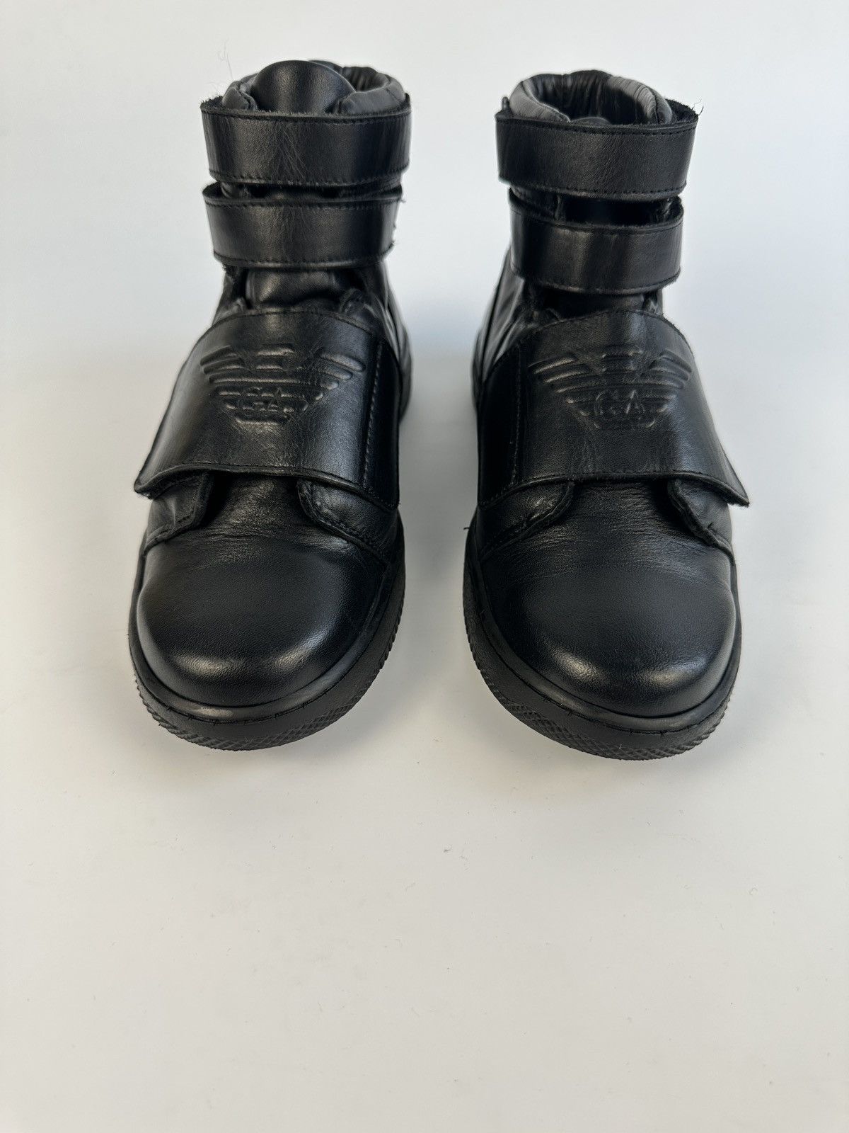 Armani ARMANI JUNIOR Black Leather High Top Ankle Boots Sneakers 37 Size US 7 / IT 37 - 5 Thumbnail