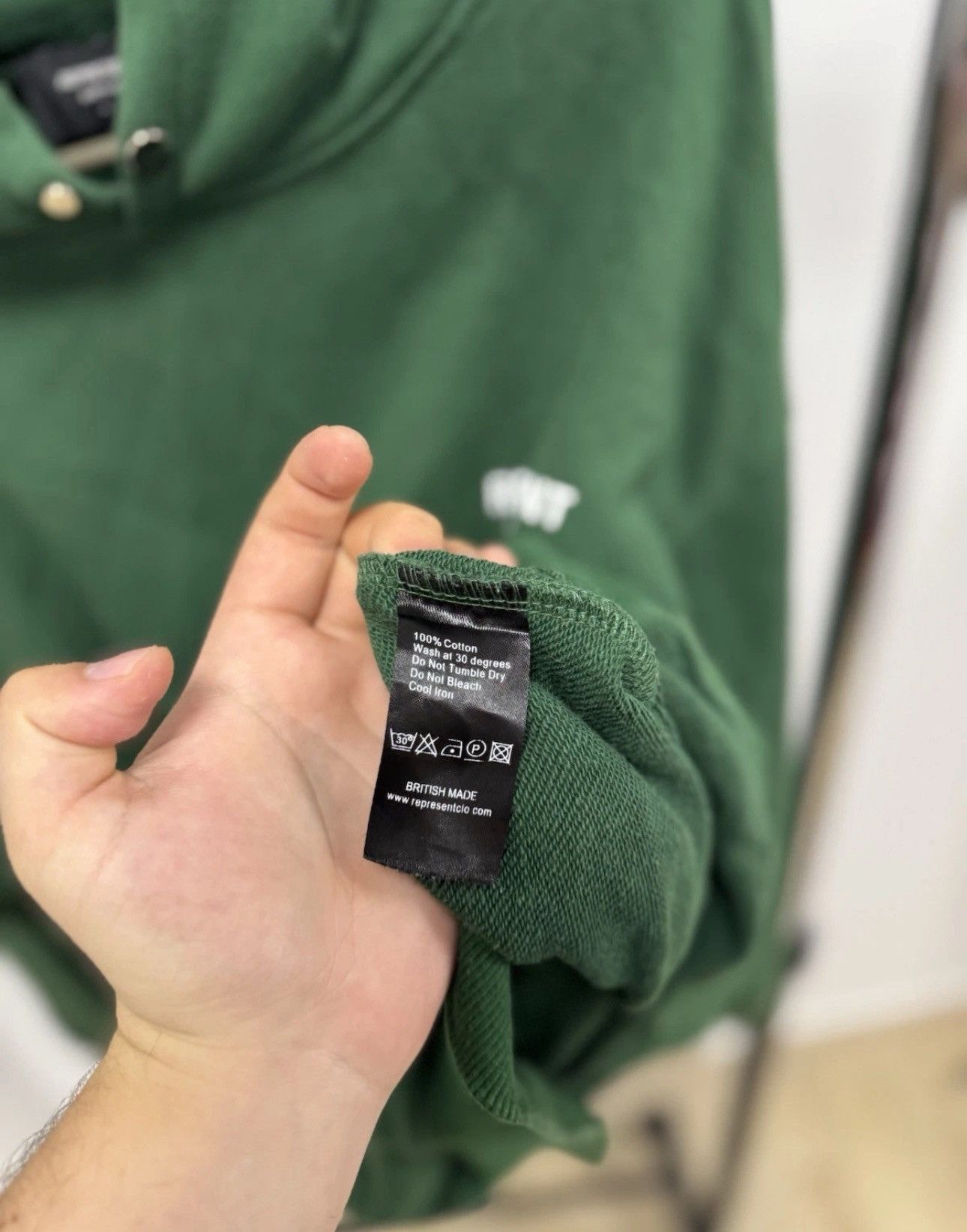 Represent Clo. Represent Owners Club Oversize Hoodie Green Mens M Size Size US M / EU 48-50 / 2 - 8 Thumbnail