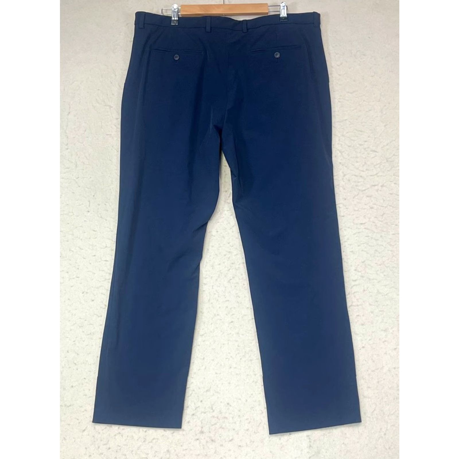 Perry Ellis Perry Ellis Portfolio Dress Pants Slim Blue 38x30 Men Regular Flat Front Stretch Pants Size US 38 / EU 54 - 2 Thumbnail