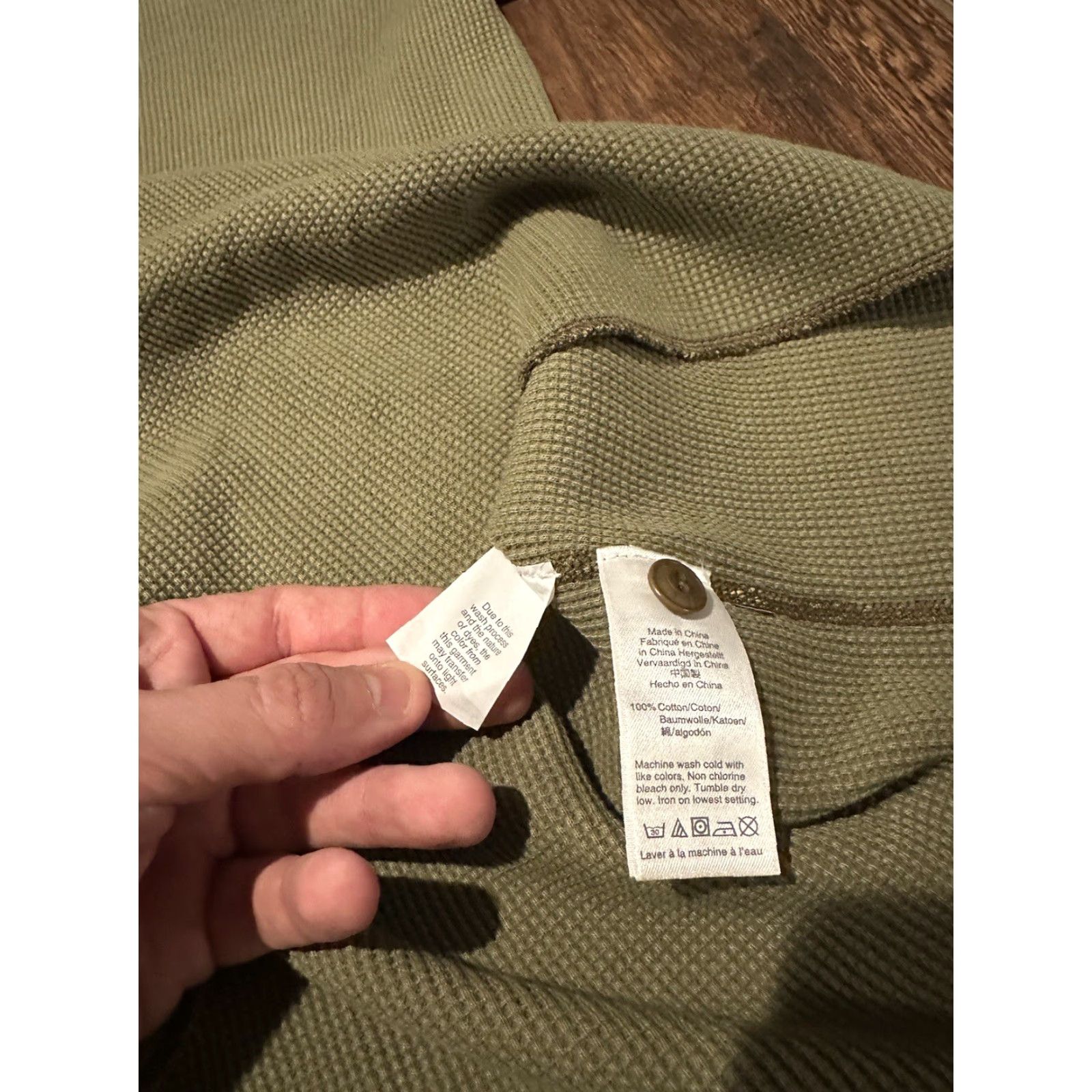 Wallace & Barnes NWT WALLACE & BARNES Mens Large Waffle Thermal Henley Shirt Green AD157 Size US L / EU 52-54 / 3 - 5 Thumbnail