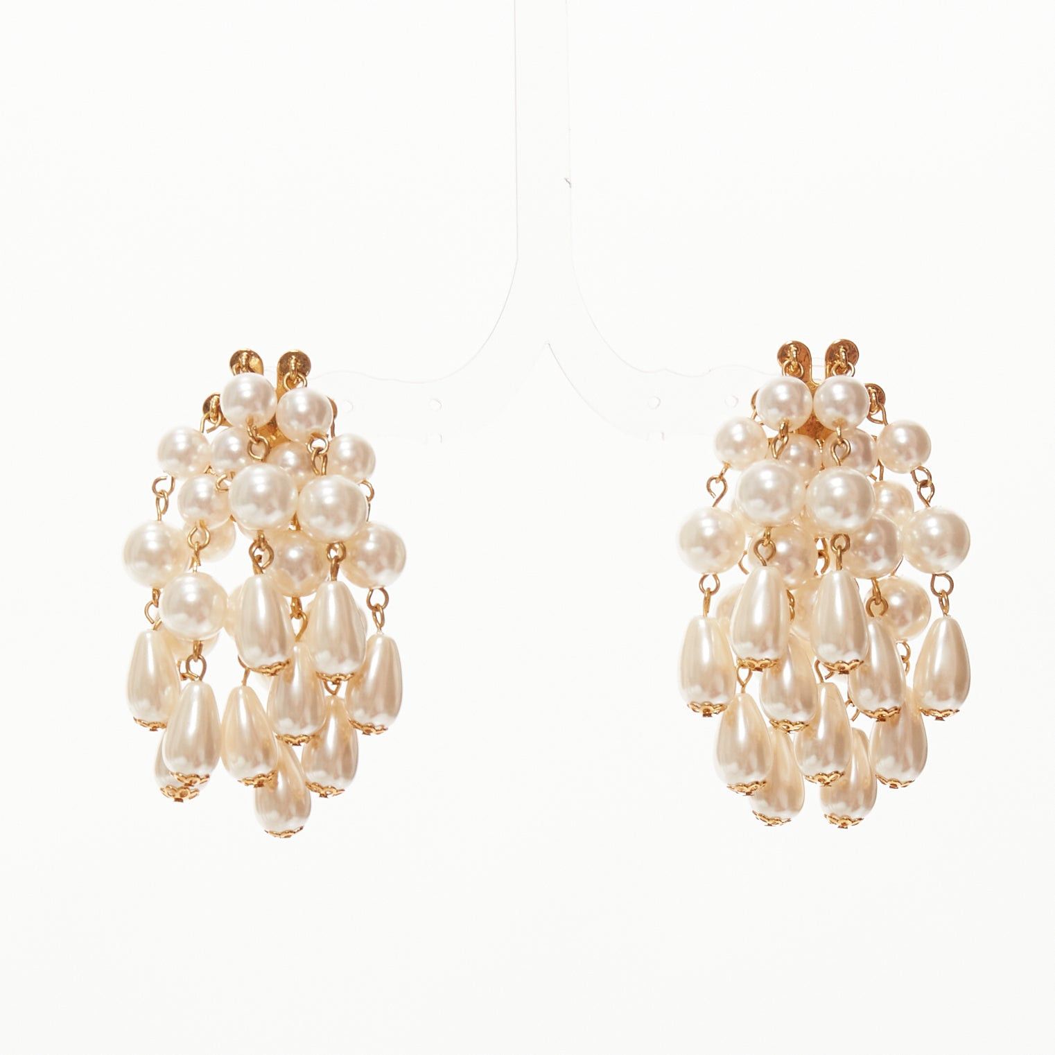 Other LELE SADOUGHI cream faux pearl starburst dangling chandelier pin earrings Size ONE SIZE - 1 Thumbnail