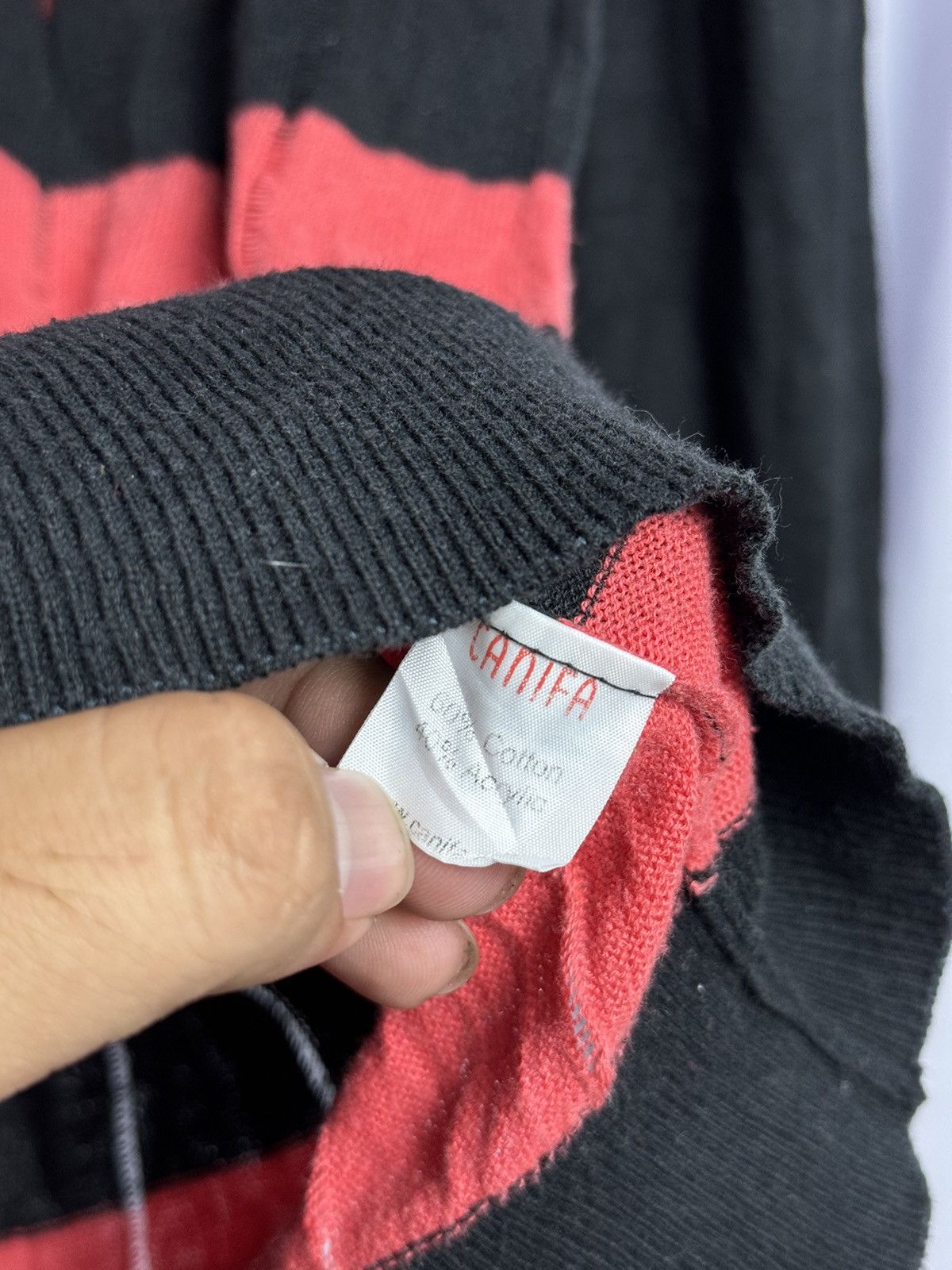 Hysteric Glamour × If Six Was Nine × Japanese Brand Distressed Stripe Knit Canifa Size US S / EU 44-46 / 1 - 6 Thumbnail