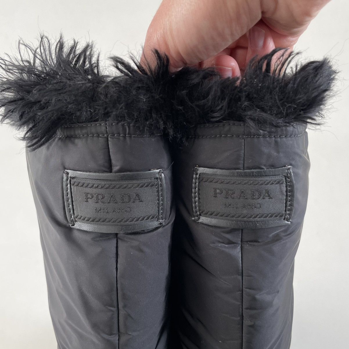 Prada Black Leather + Nylon Astro Biker Boots Size US 8 / EU 41 - 10 Thumbnail