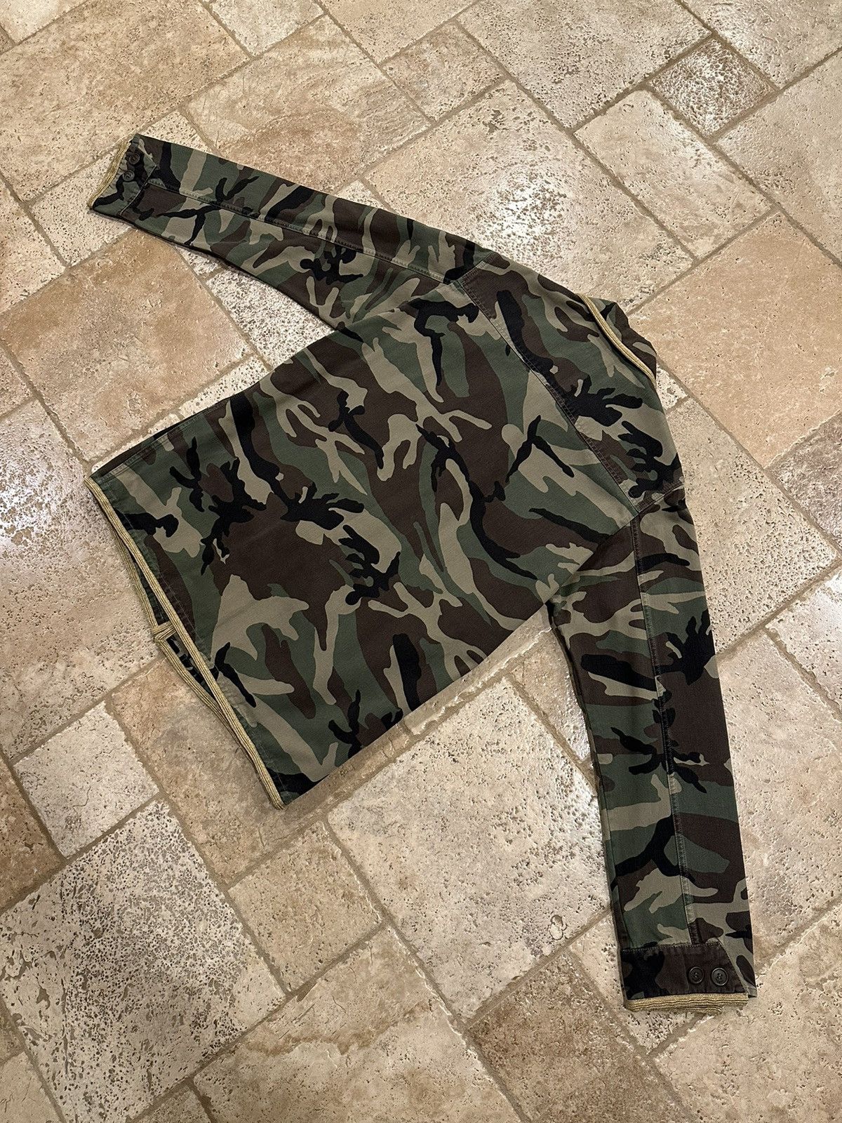 Hedi Slimane × Saint Laurent Paris Saint Laurent x Hedi Gold Trimmed M65 Military Camo Jacket Size US L / EU 52-54 / 3 - 11 Thumbnail