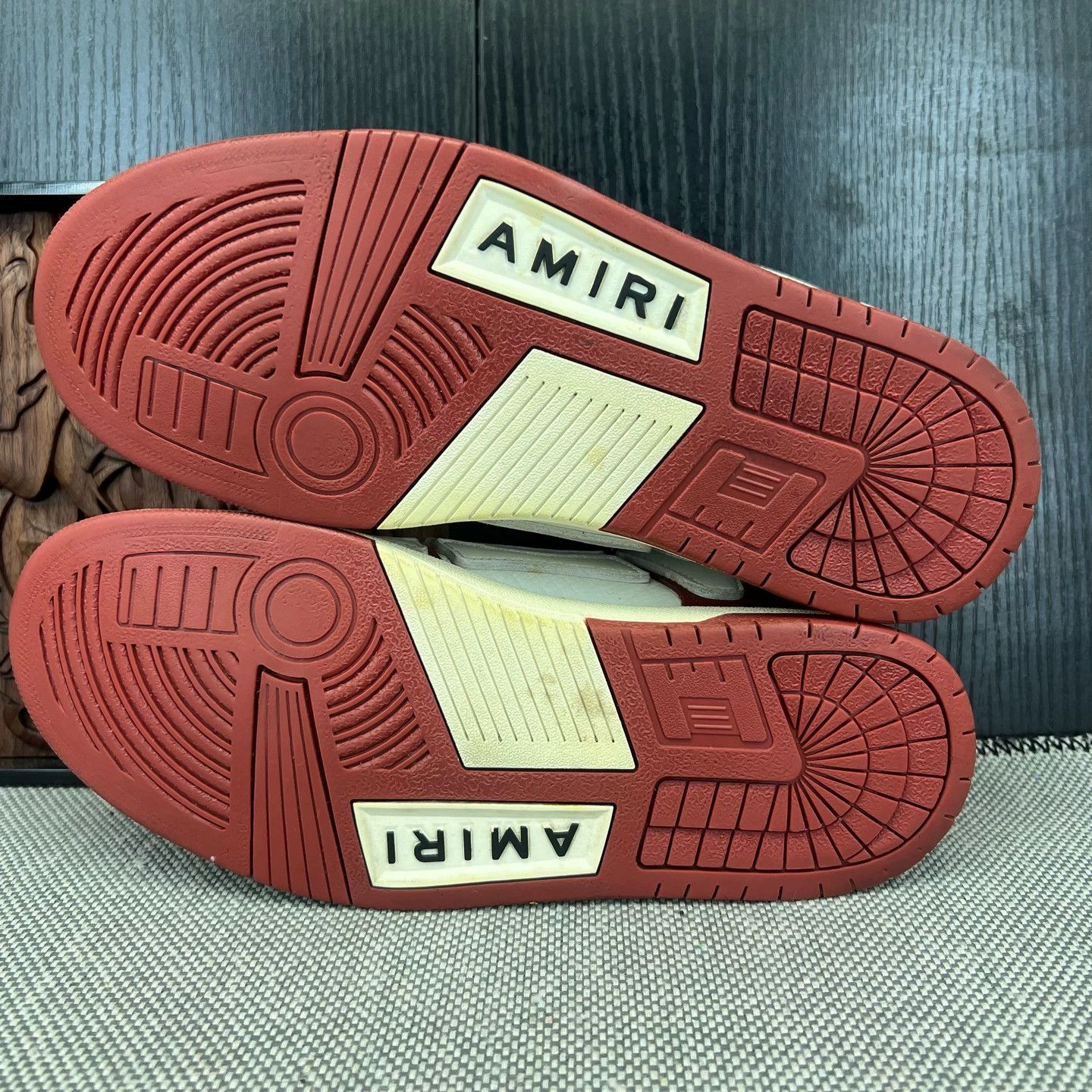 Amiri Amiri Bone Runner Sneakers White Red Size 41 Used Size US 7.5 / EU 40-41 - 4 Thumbnail