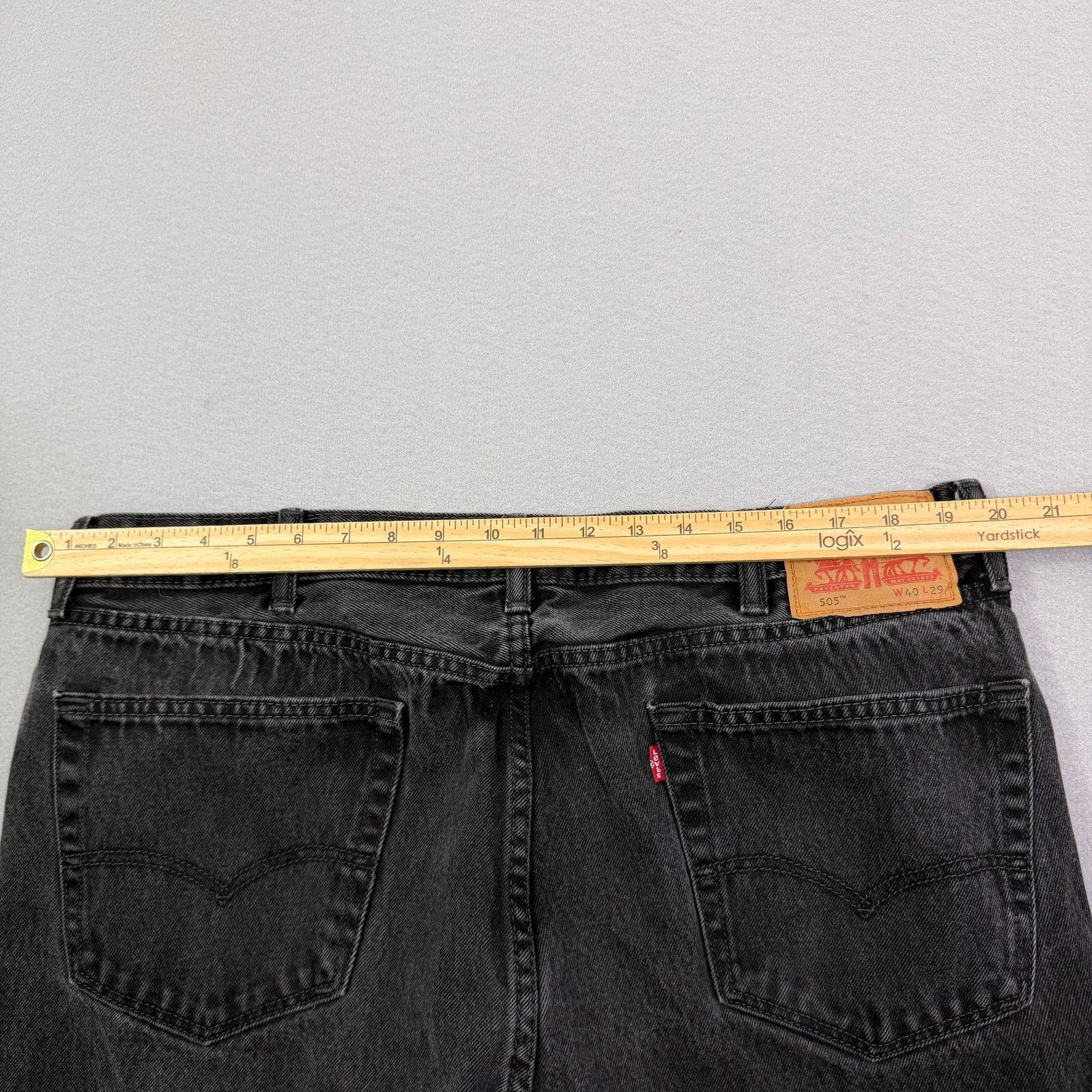 Levi's Levis 505 Regular Fit Jeans Mens 40x29 Black Zip Fly Western Size US 40 / EU 56 - 8 Thumbnail