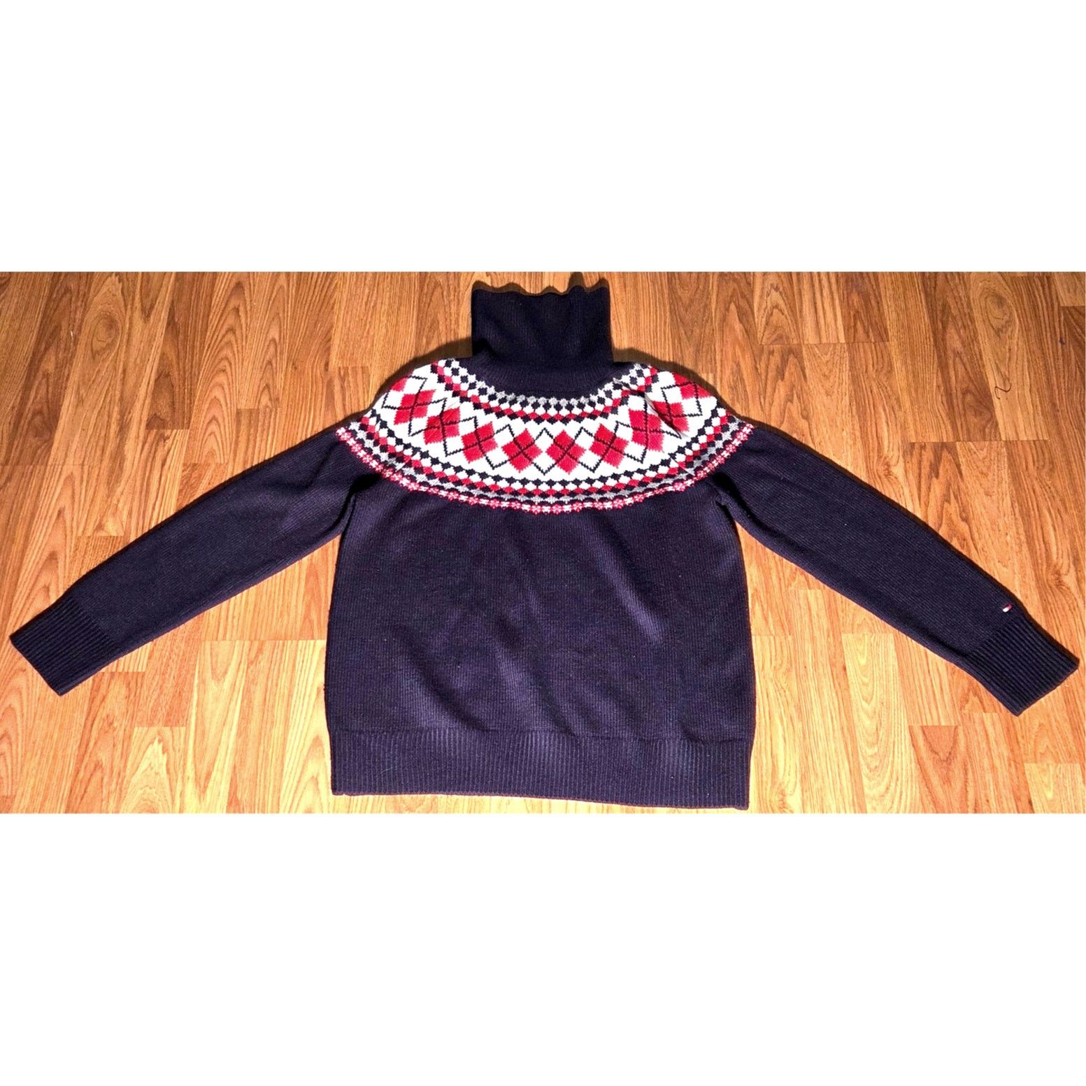 Tommy Hilfiger Tommy Hilfiger Women's XL Festive Turtle Neck Sweater Size XL / US 12-14 / IT 48-50 - 5 Thumbnail