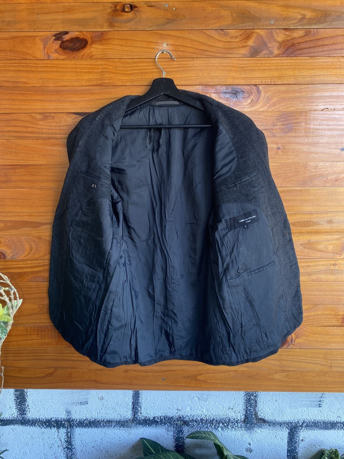 Comme des Garcons Homme Comme des Garçons Homme Wool Blazer Jacket Disstress Size US M / EU 48-50 / 2 - 16 Thumbnail