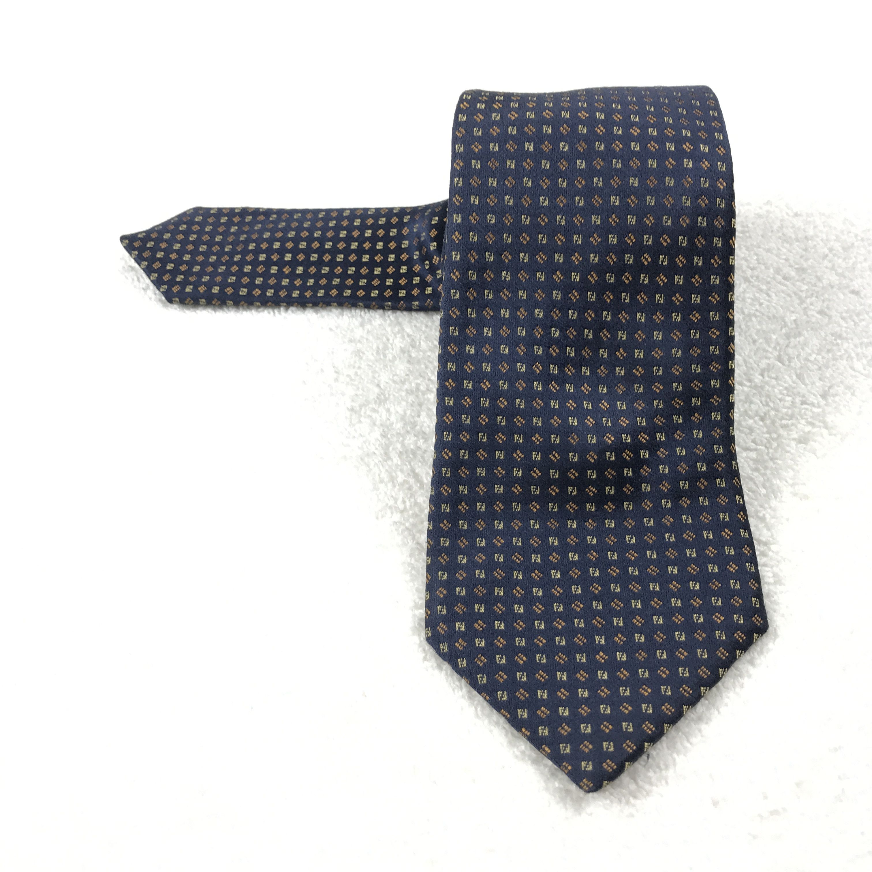 Fendi Vintage Fendi Monogram Silk Necktie Size ONE SIZE - 1 Thumbnail