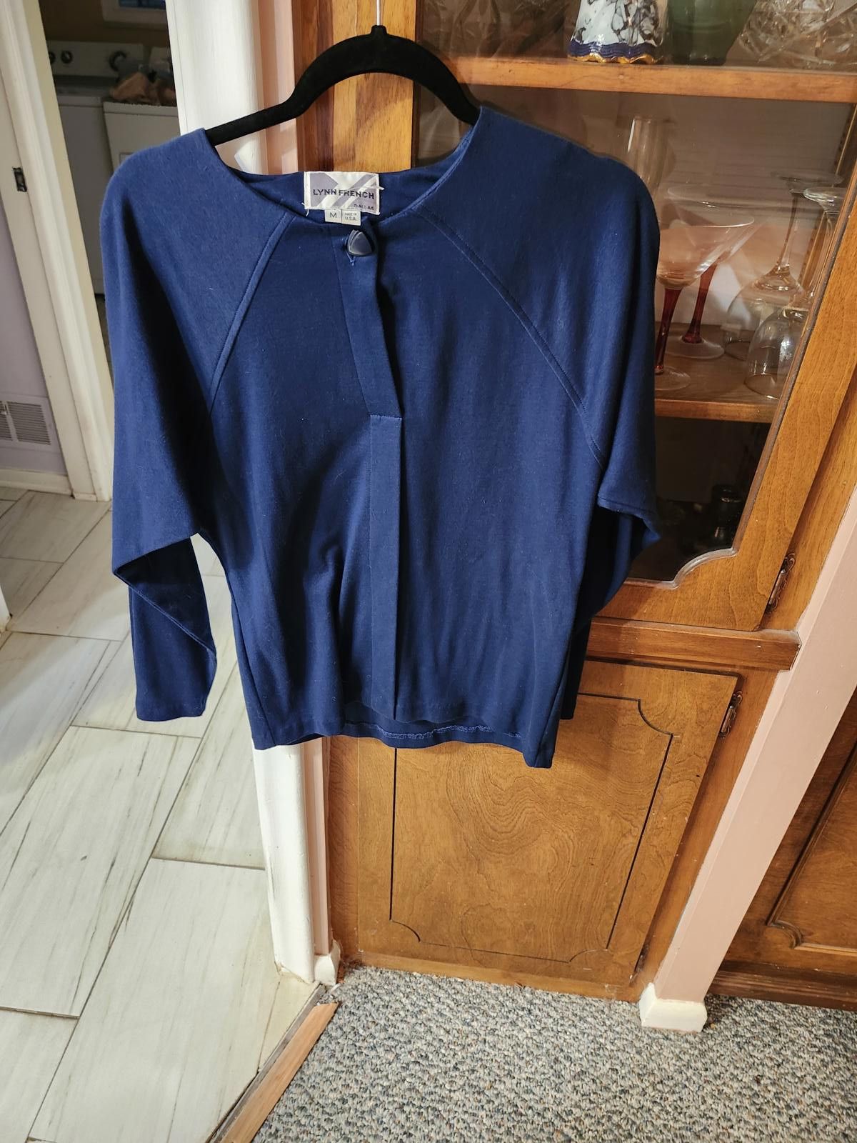 Designer Lynn French Navy jersey top Size M / US 6-8 / IT 42-44 - 4 Thumbnail