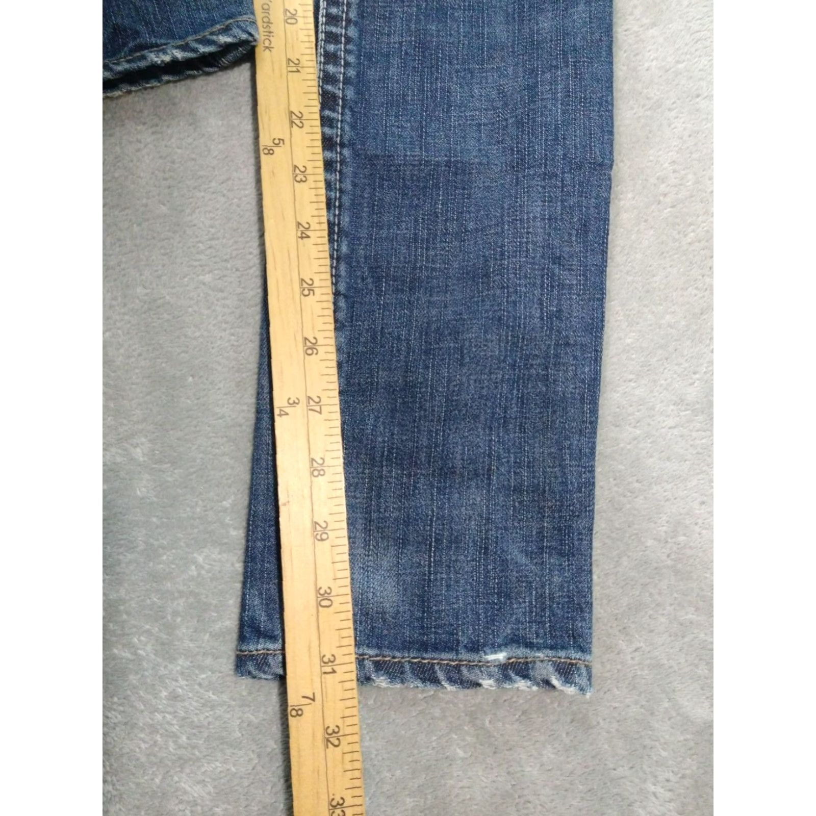 Vintage Silver Jeans Womens 25/32 Blue Denim Japanese Ringspun Skinny Leg Low Rise Size 42" / US 20 - 5 Thumbnail