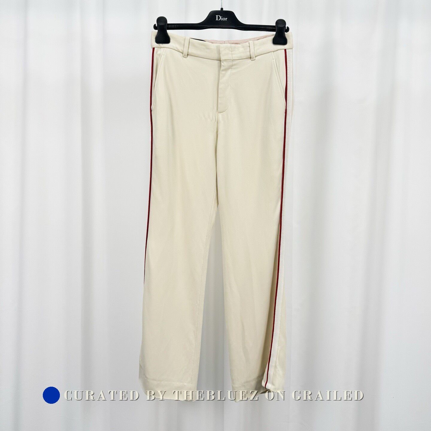 Gucci Gucci Beige Silk Web Casual Pants Size US 40 / EU 56 - 1 Thumbnail