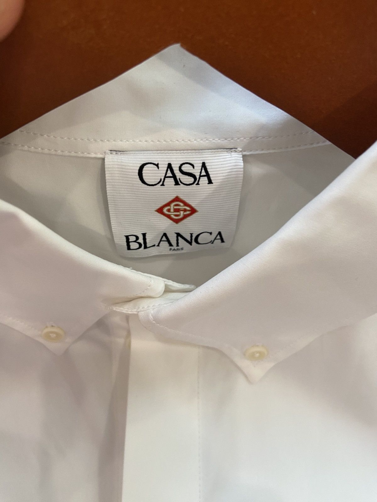 Casablanca Casablanca orange embroidered white oxford button-down Size US M / EU 48-50 / 2 - 4 Thumbnail