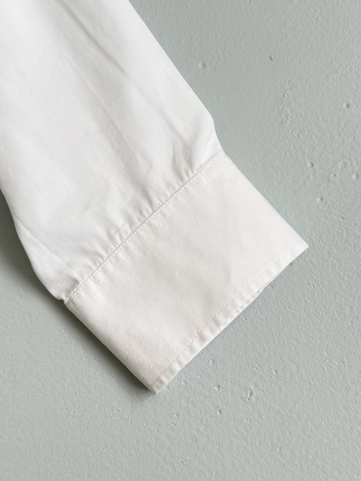 Celine Celine Paris Cropped White Shirt Pocket Logo Oversized Fit Size XS / US 0-2 / IT 36-38 - 15 Thumbnail