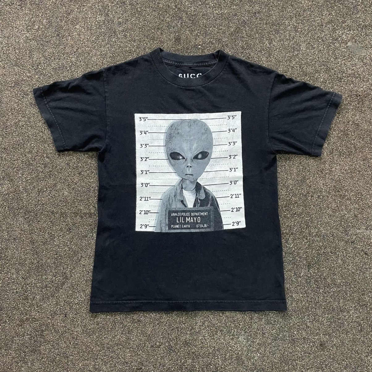 Vintage Vintage Y2K Alien Mugshot Graphic Tee Streetwear Black S Size US S / EU 44-46 / 1 - 1 Thumbnail