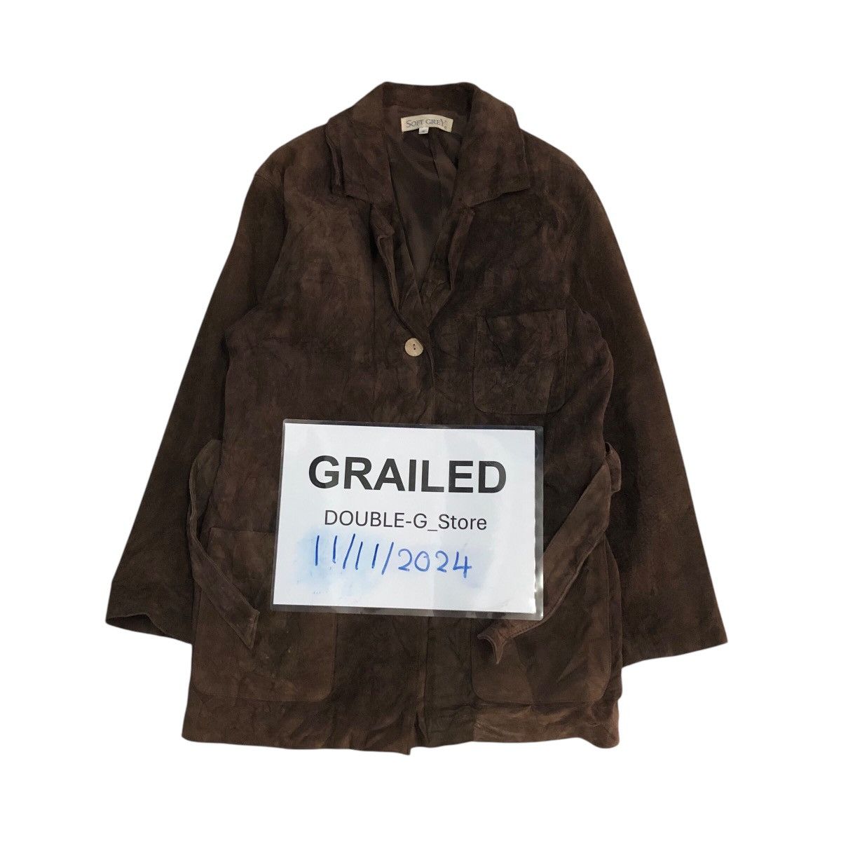 Japanese Brand 📌Vintage Worker Shirt Leather Jacket Soft Grey Issey Miyake Size US S / EU 44-46 / 1 - 1 Thumbnail