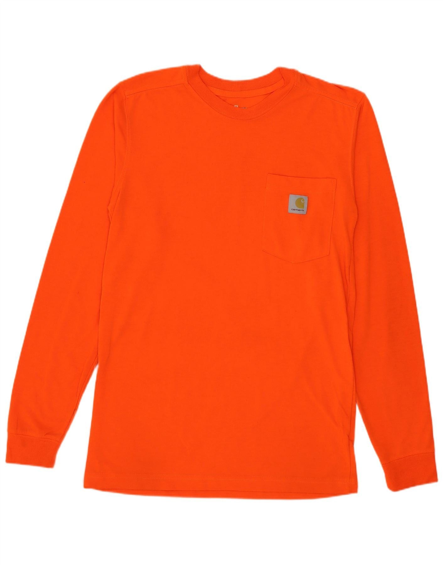 Carhartt Mens Top Long Sleeve Small Orange Polyester Size US S / EU 44-46 / 1 - 1 Thumbnail