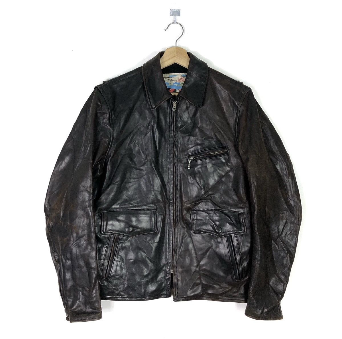 Aero Leathers RARE🔥HORSEHIDE FRONT QUARTER W/ ALPACA WOOL 6-POCKETS Size US M / EU 48-50 / 2 - 1 Thumbnail