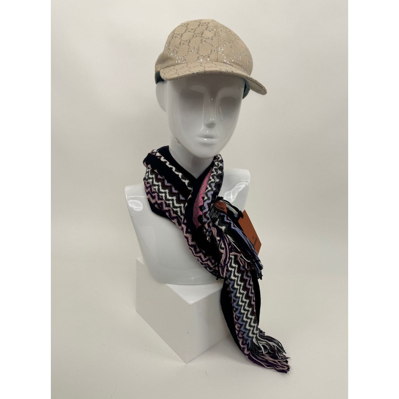 Missoni Missoni NWT Wool Blend Zigzag Pattern Crochet Knit Scarf Size ONE SIZE - 4 Thumbnail