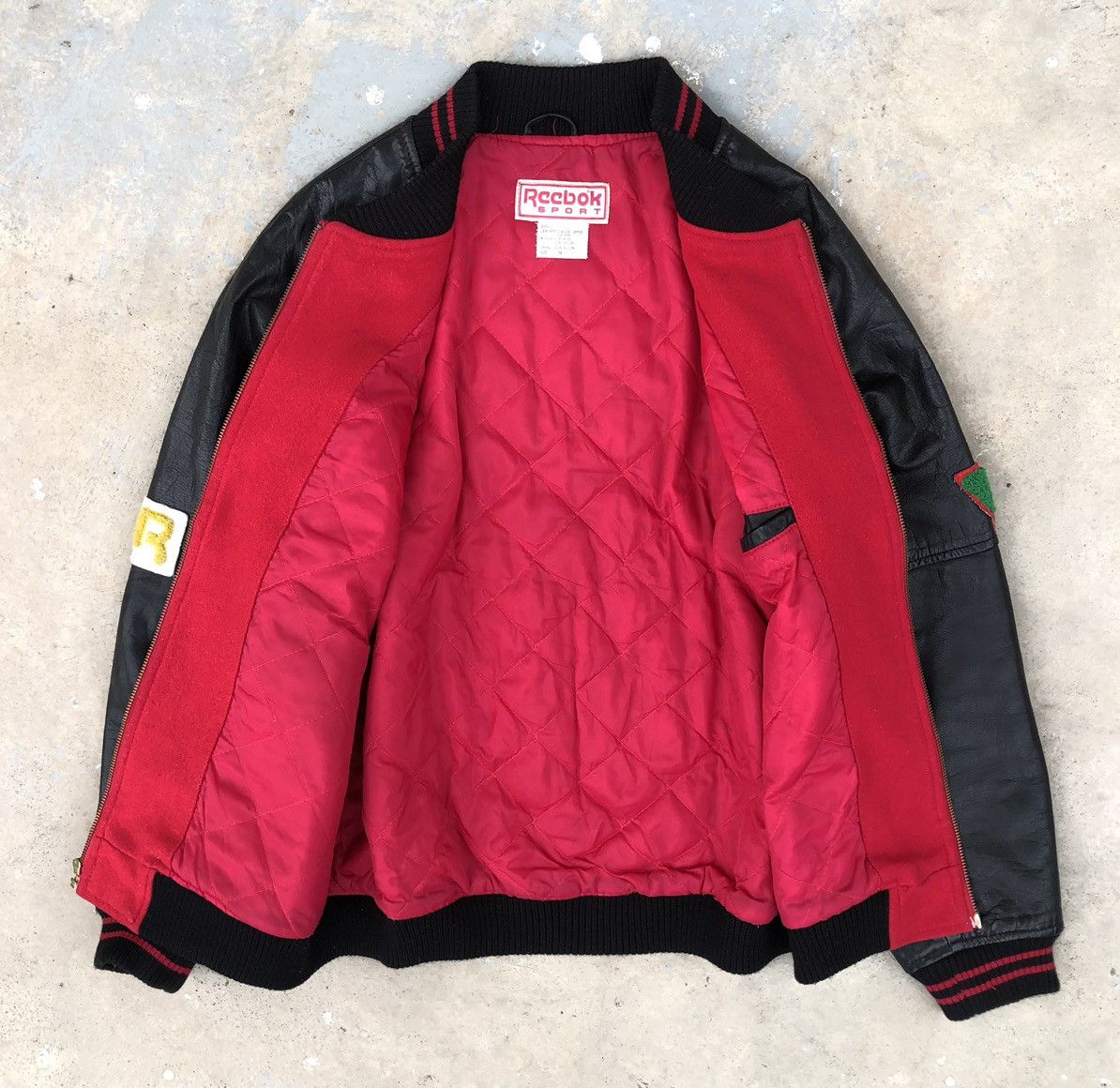 Reebok VTG Reebok Varsity Team Embroidery Spellout Varsity Jacket Size US M / EU 48-50 / 2 - 13 Thumbnail