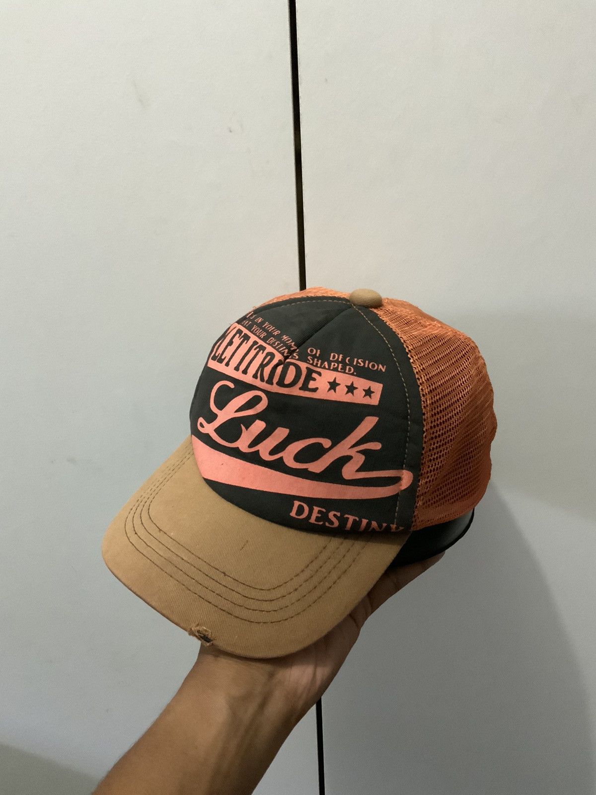 Japanese Brand Let It Ride Luck Destiny Trucker Hat Size ONE SIZE - 1 Thumbnail