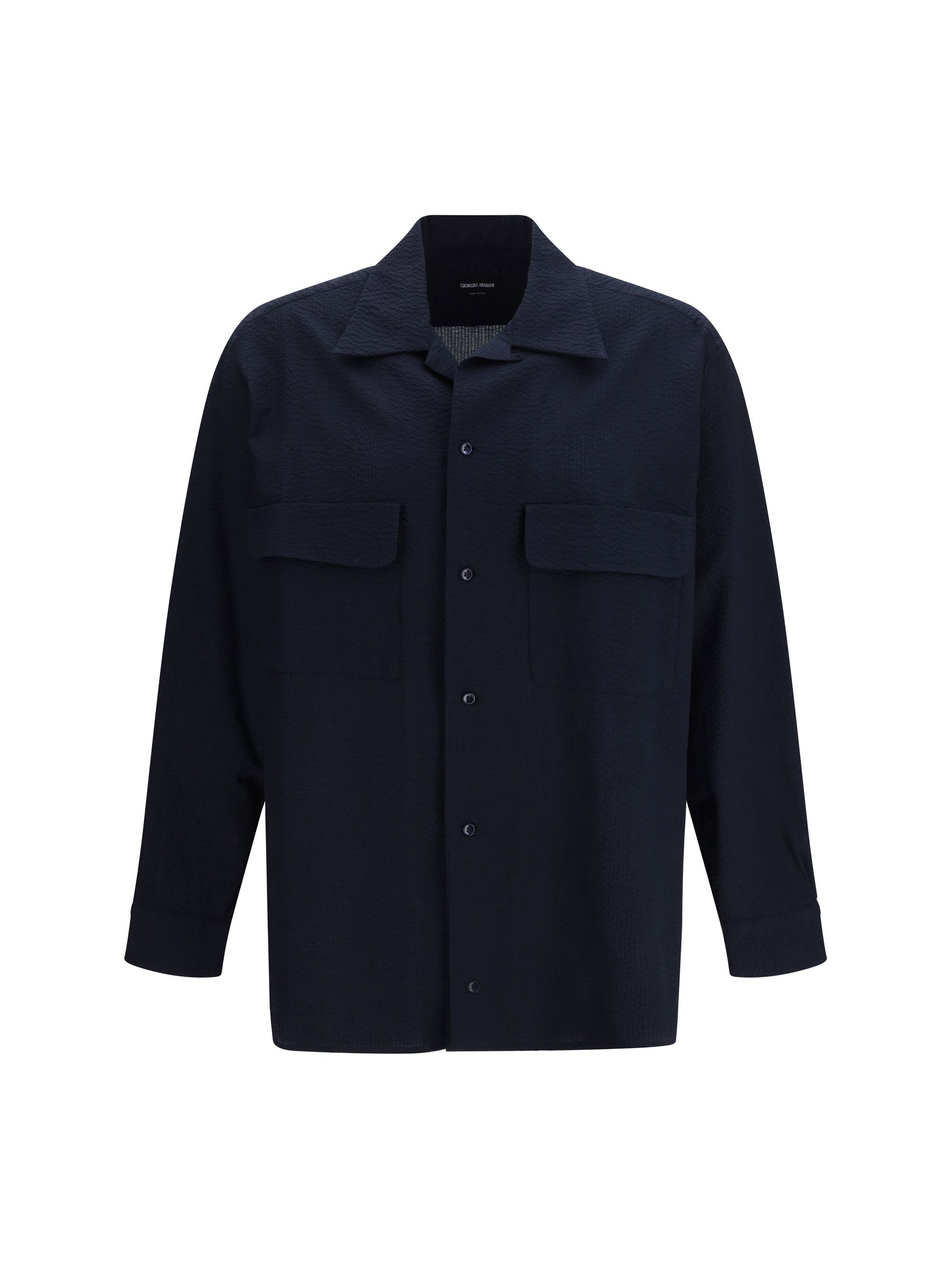 Giorgio Armani Cotton Shirt with classic collar Size US S / EU 44-46 / 1 - 1 Thumbnail