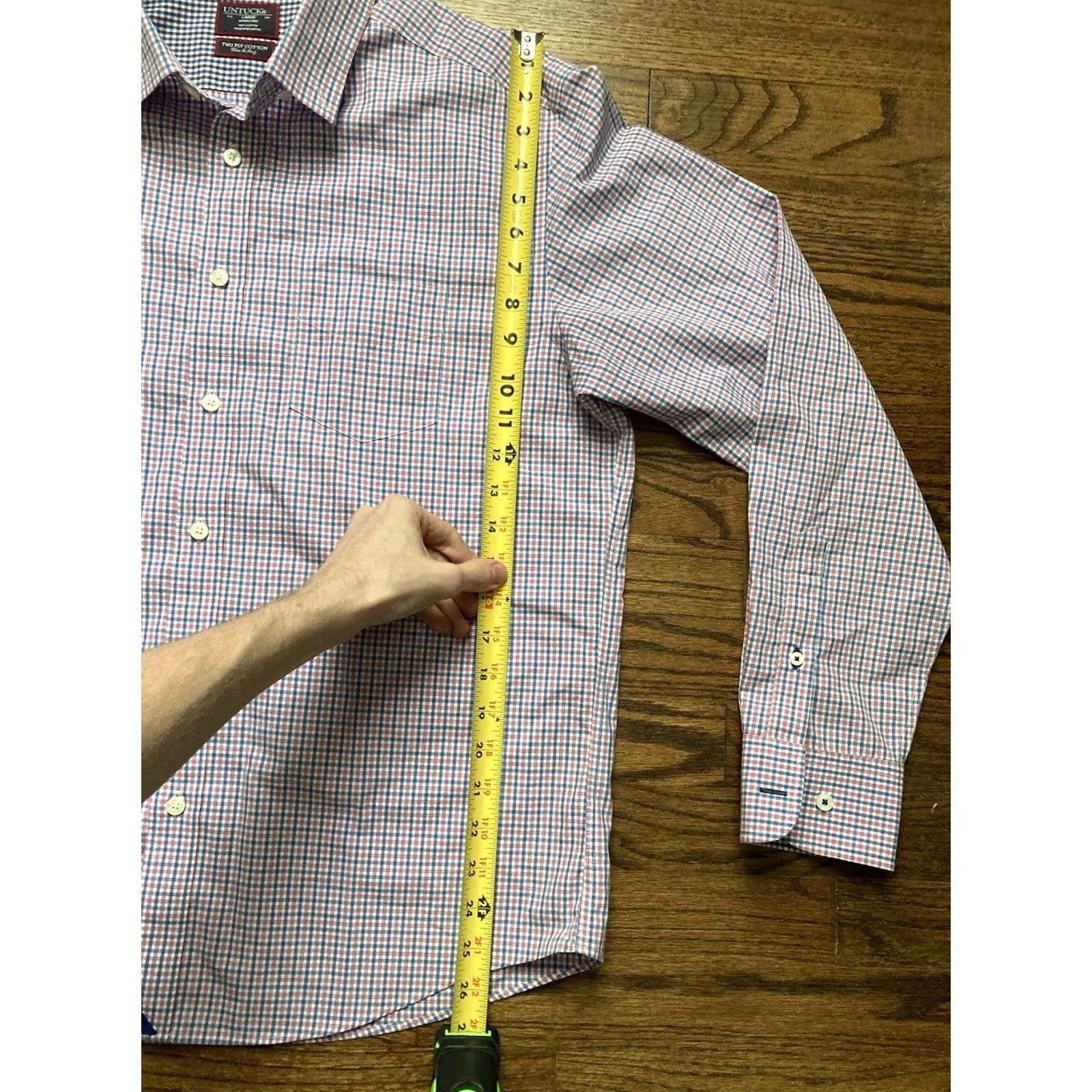 UNTUCKit UNTUCKit Shirt Mens Large Wrinkle Free Button Down Monroeville Dress Casual Multicolor Cotton Long Sleeve Slim Button-Up Collar-Down Mens Regular L Size US L / EU 52-54 / 3 - 7 Thumbnail