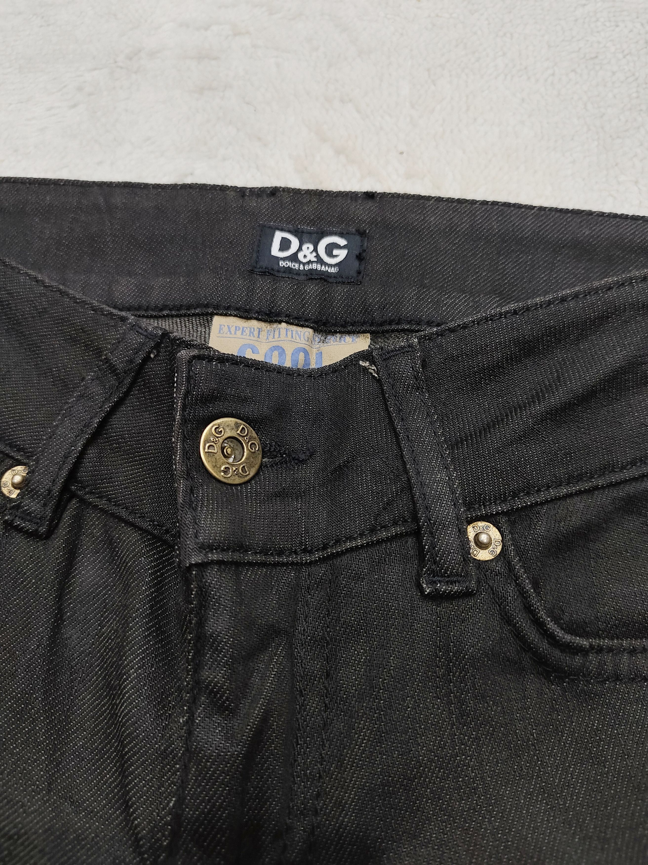 Dolce & Gabbana DOLCE GABBANA❤️‍🔥"COOL" Low Waist Y2k Bootcut Wax Jeans Size 28" / US 6 / IT 42 - 6 Thumbnail