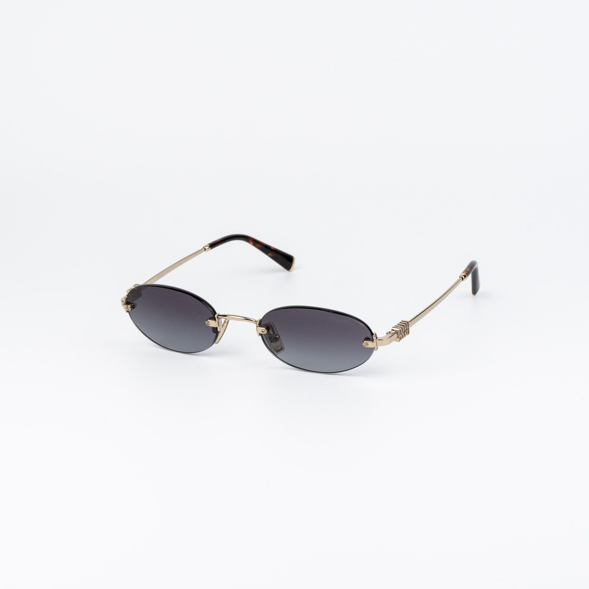 Miu Miu Miu Miu Women Sunglasses Oval MUA54S ZVN5D1 NEW AUTHENTIC Size ONE SIZE - 4 Thumbnail