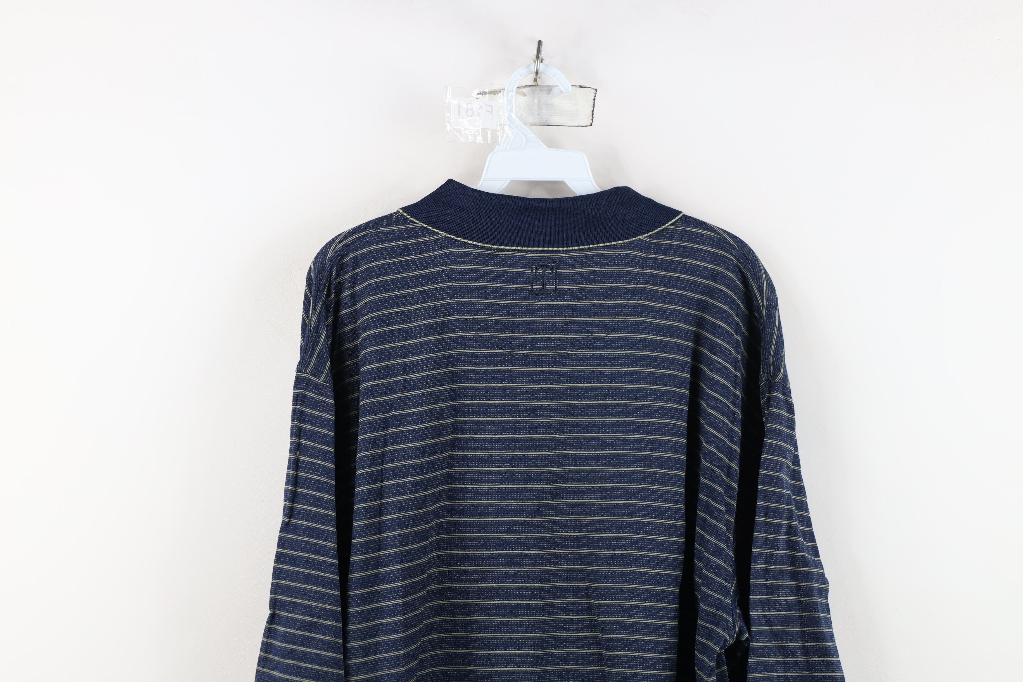 Vintage Vintage 90s Dame University Striped Collared Golf Polo Shirt Size US L / EU 52-54 / 3 - 12 Thumbnail
