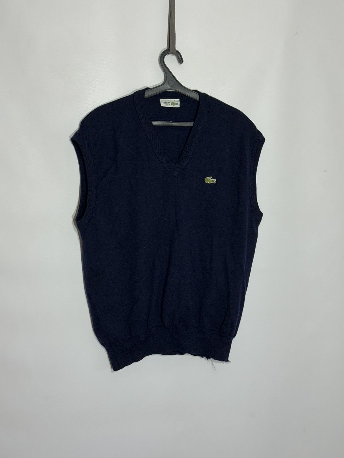 Lacoste Vintage Lacoste Navy Knit Vest Size US M / EU 48-50 / 2 - 1 Thumbnail