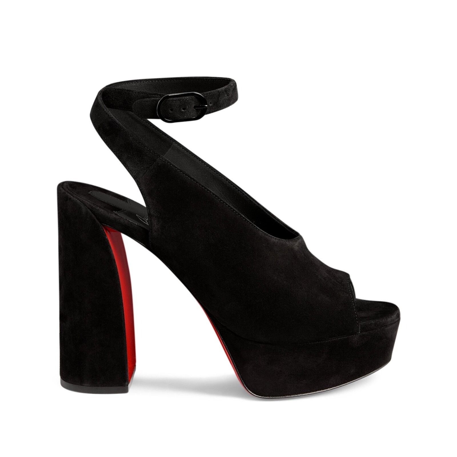 Christian Louboutin Movida Irina 130 Black Platform Sandal Block Heel Pump 40 Size US 10 / IT 40 - 5 Thumbnail