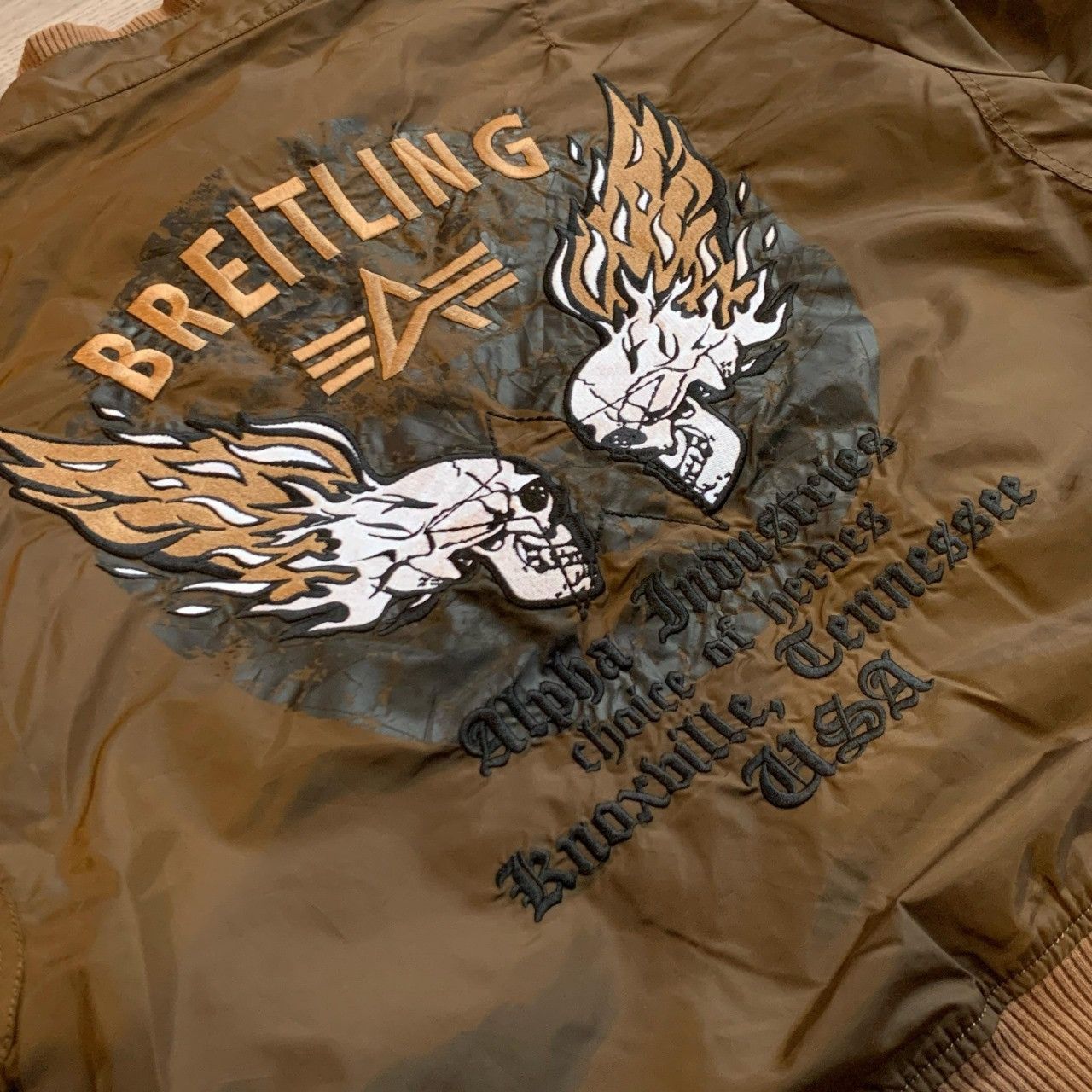 Alpha Industries × Breitling Alpha Industries x Breitling Nylon Bomber Flight Jacket USA Size US L / EU 52-54 / 3 - 10 Thumbnail